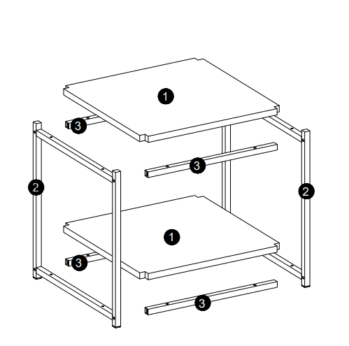 Caffoz Brooklyn Series Farmhouse Rectangle Wood and Metal End Table, Mahogany Brown (Set of 1) - Image 5