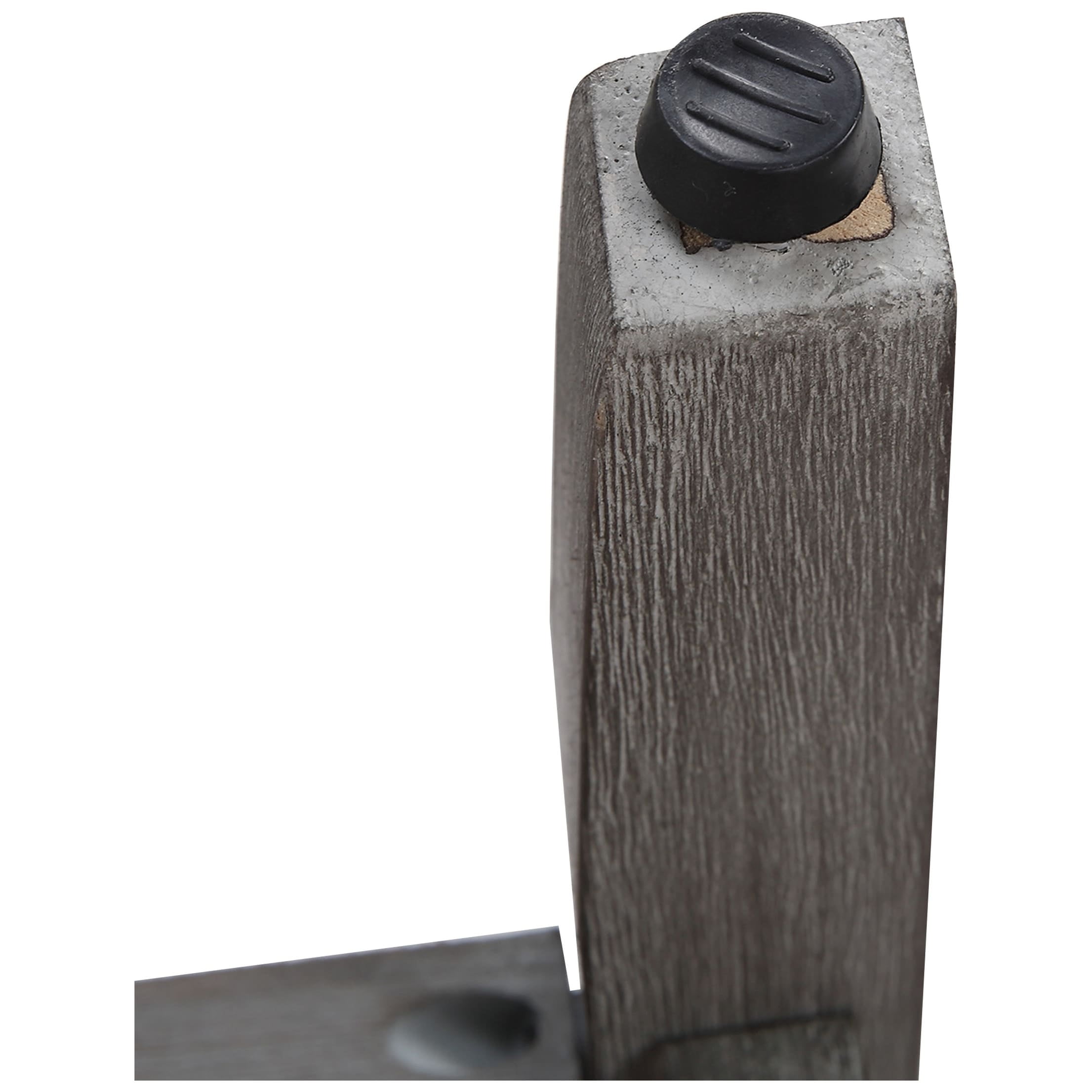 24" Inch Upholstered Saddle Seat Bar Stool, Antique Gray/Navy Blue - Image 2