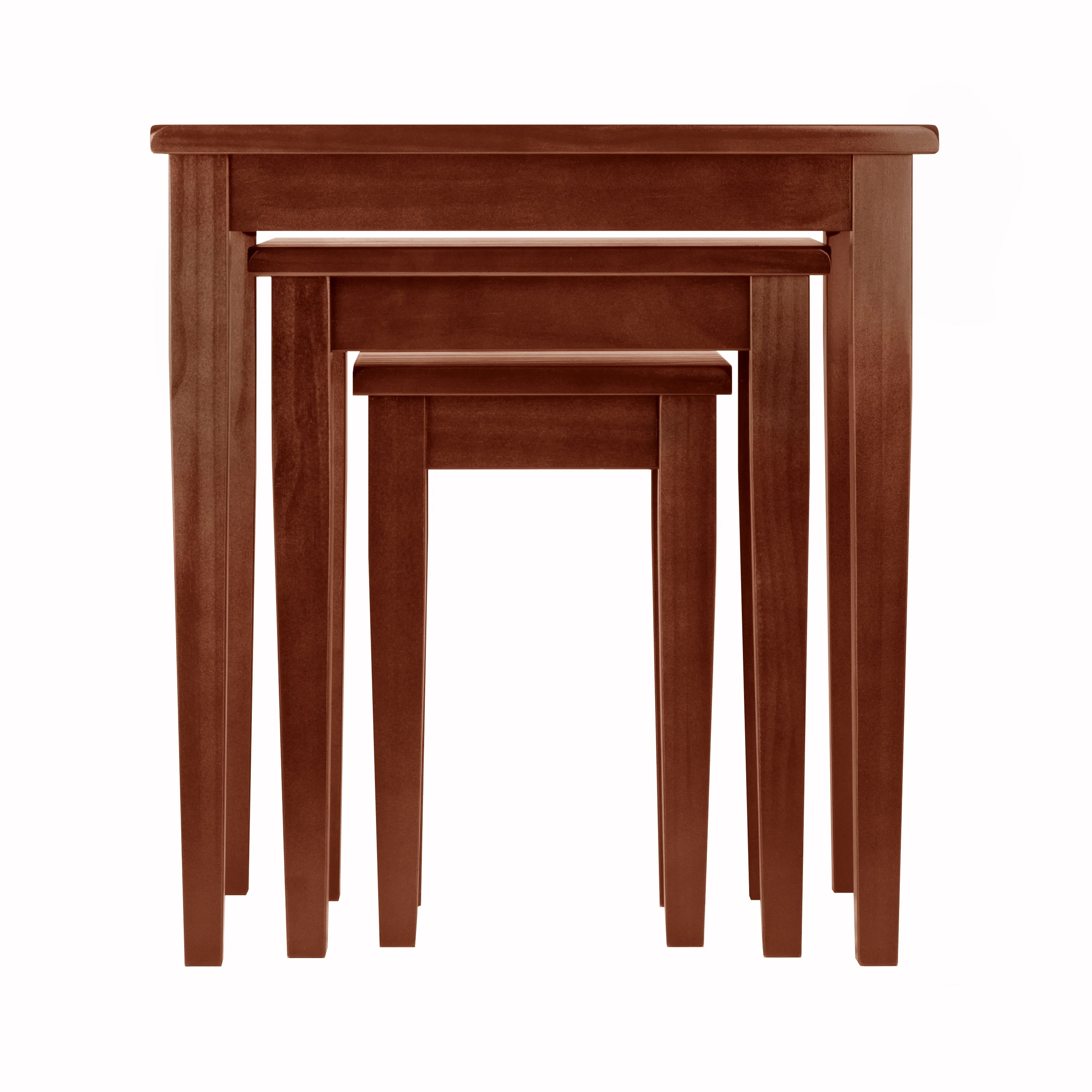 Winsome Wood Regalia 3-Pc Nesting Table Set, Walnut Finish - Image 2