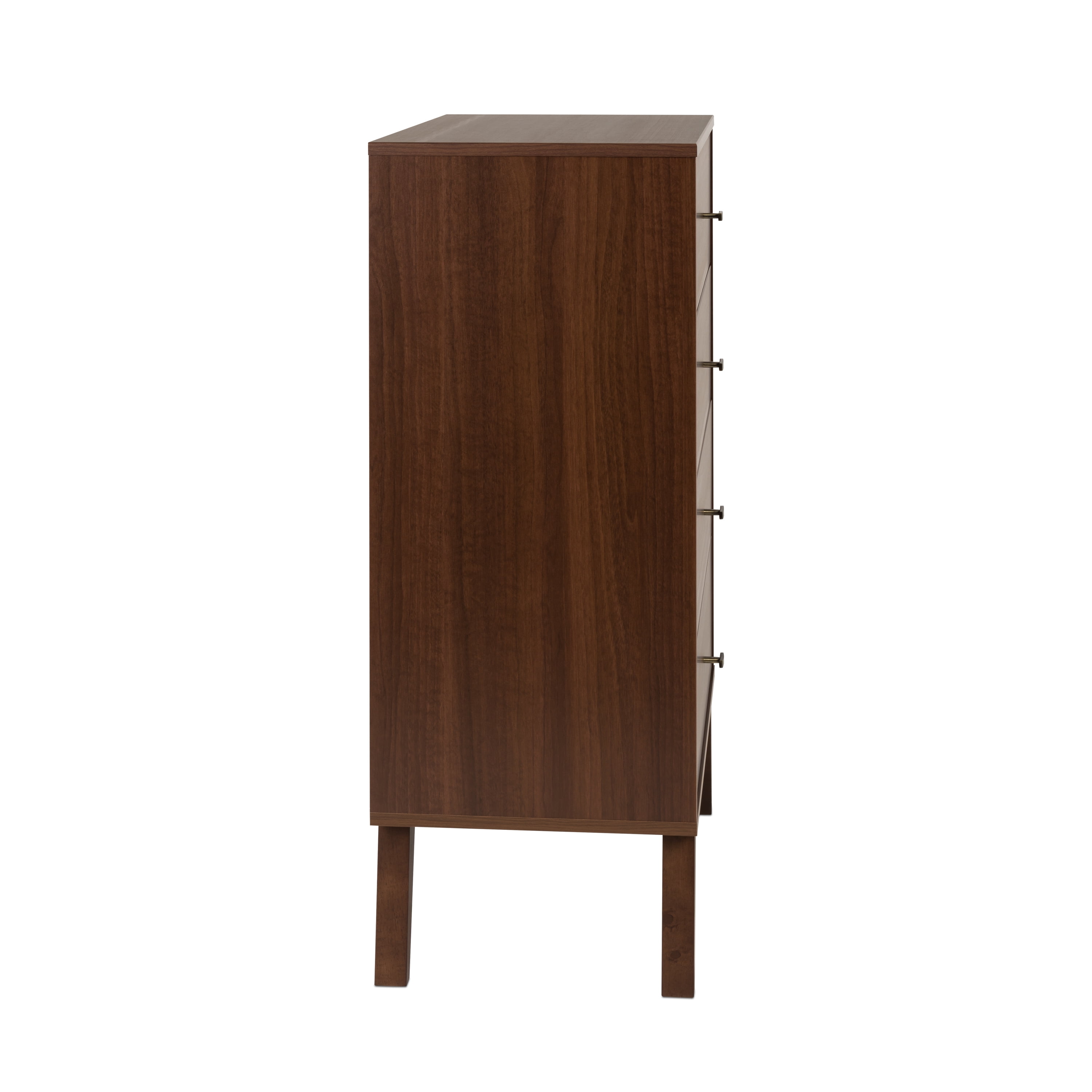 Prepac Milo Mid Century Modern 4-Drawer Vertical Chest, Cherry - Image 9