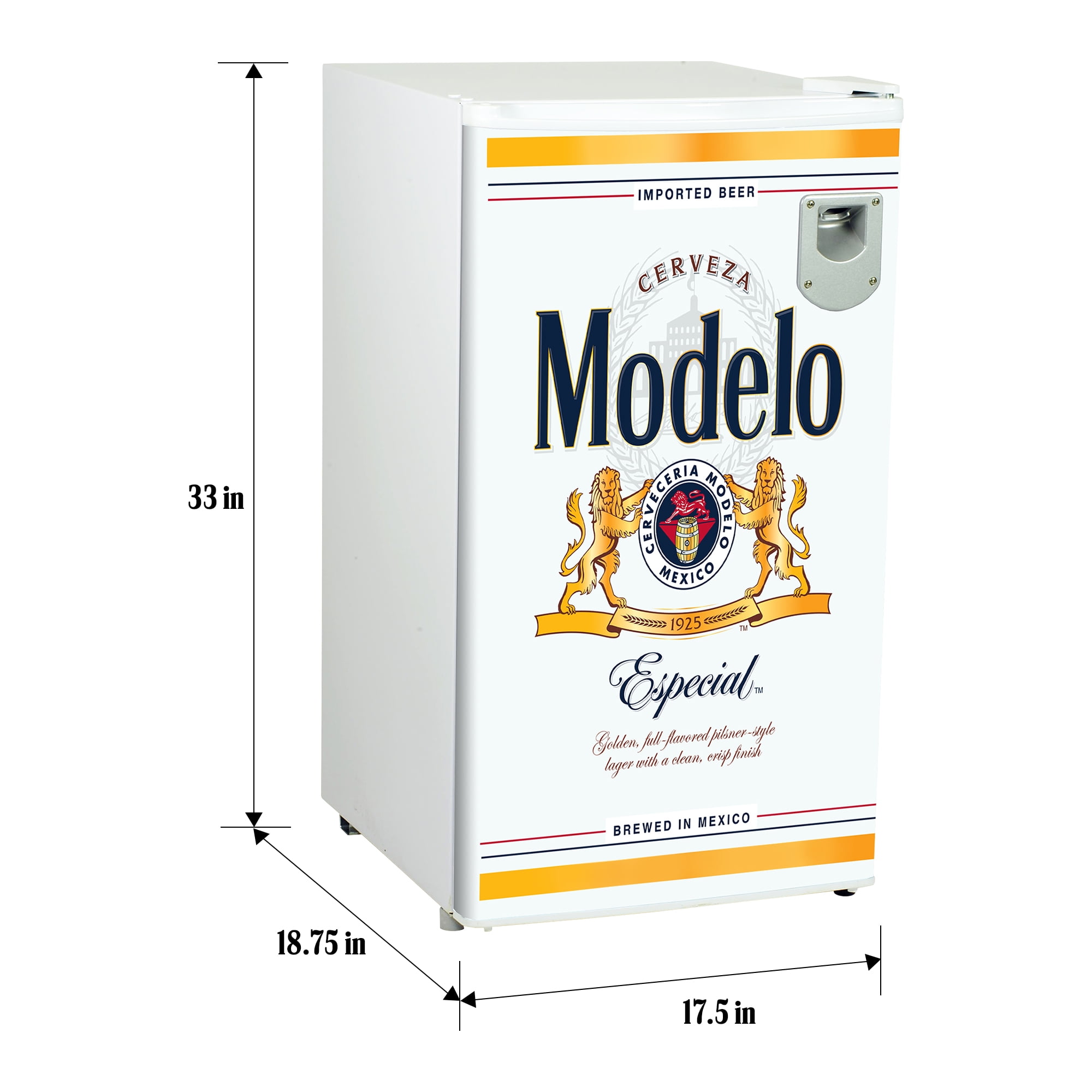 Modelo Fridge w/ Bottle Opener, 3.2 cu ft (90L), White - Image 9