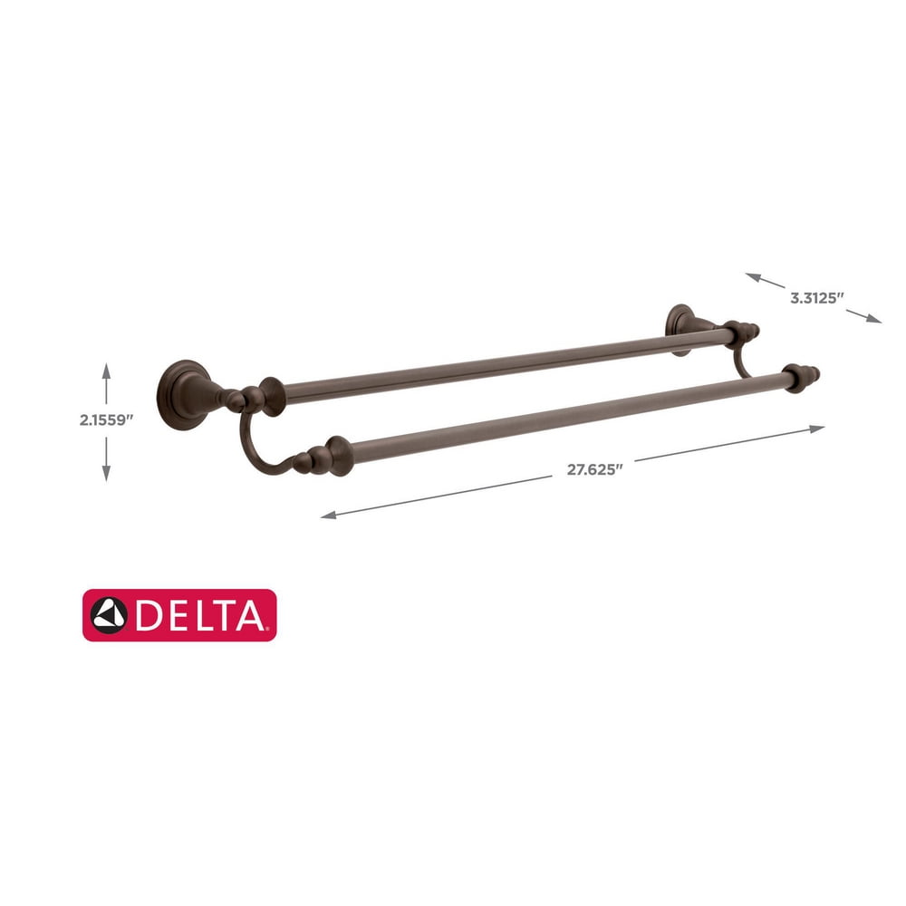 Delta Victorian 24" Double Towel Bar, Venetian Bronze - Image 4