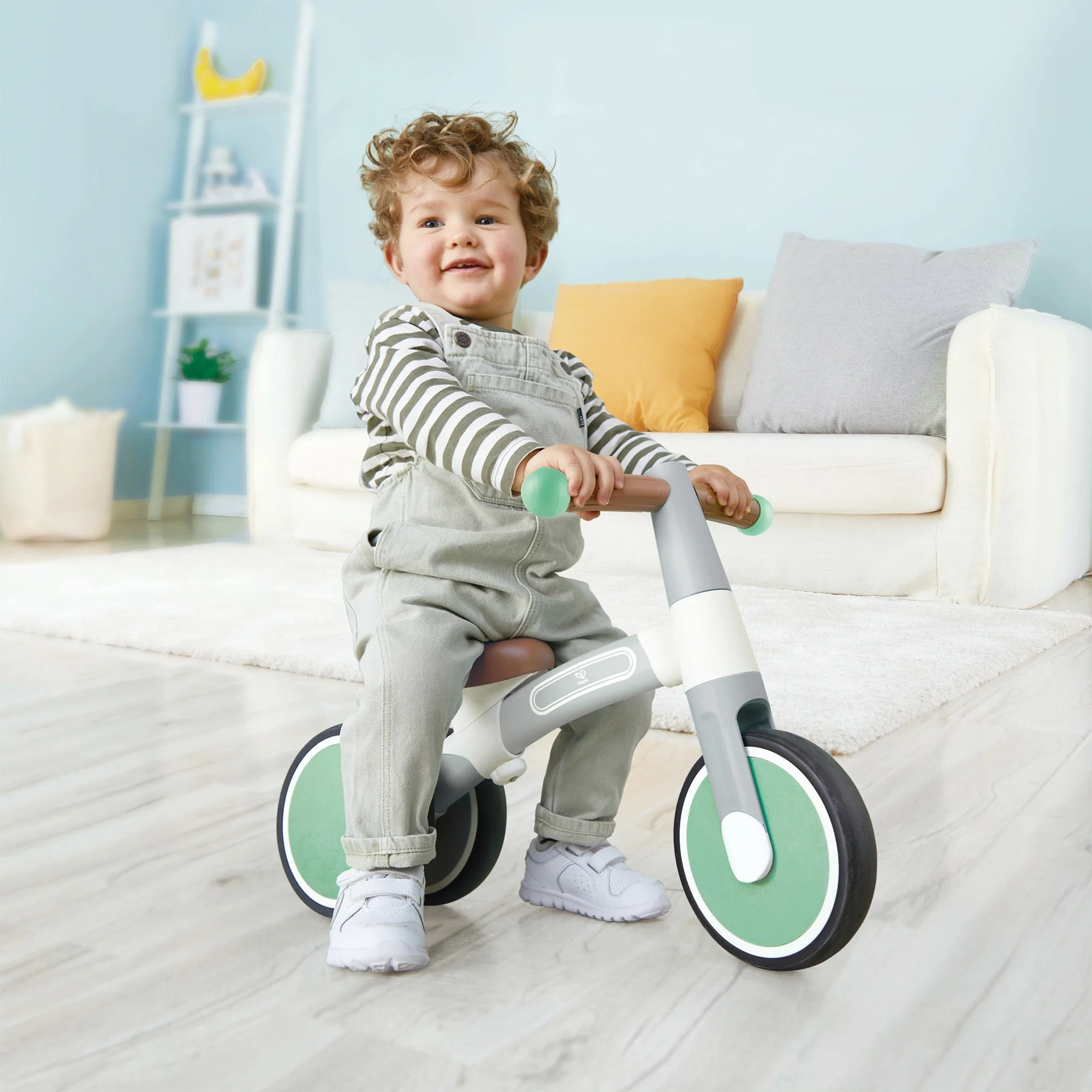 Hape: First Ride Balance Bike - Light Green - Lightweight 3 Wheeled Tricycle, Adjustable Position, Foam Wheels, Learn To Ride, Kids & Toddlers 18mo+ - Image 3