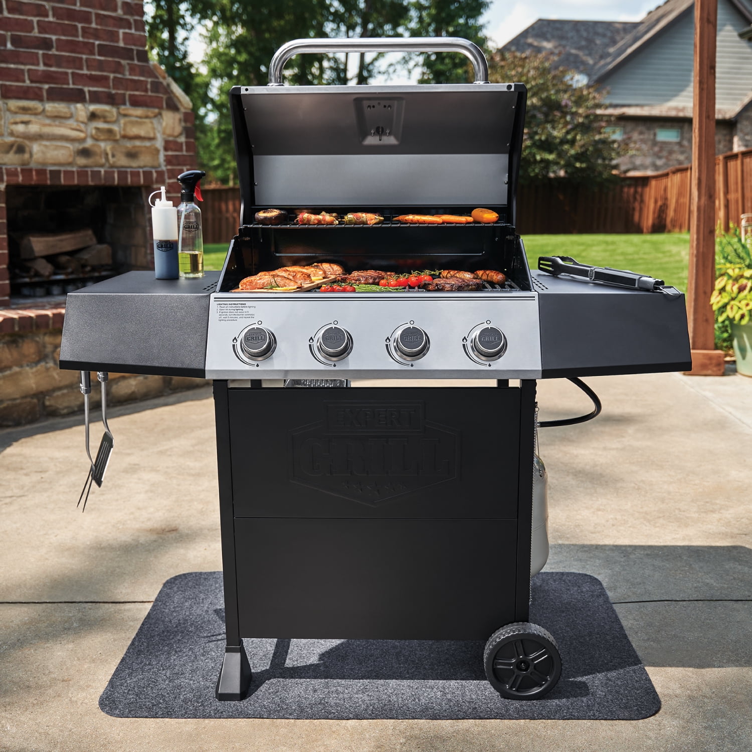 Expert Grill 4-Burner Propane Gas Grill with Stainless Steel Burners and Porcelain Enamel Firebox - Image 5