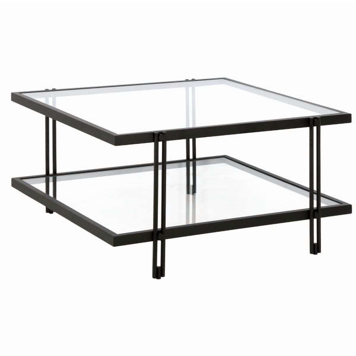 Evelyn&Zoe Inez 32" Wide Square Coffee Table in Blackened Bronze - Image 7