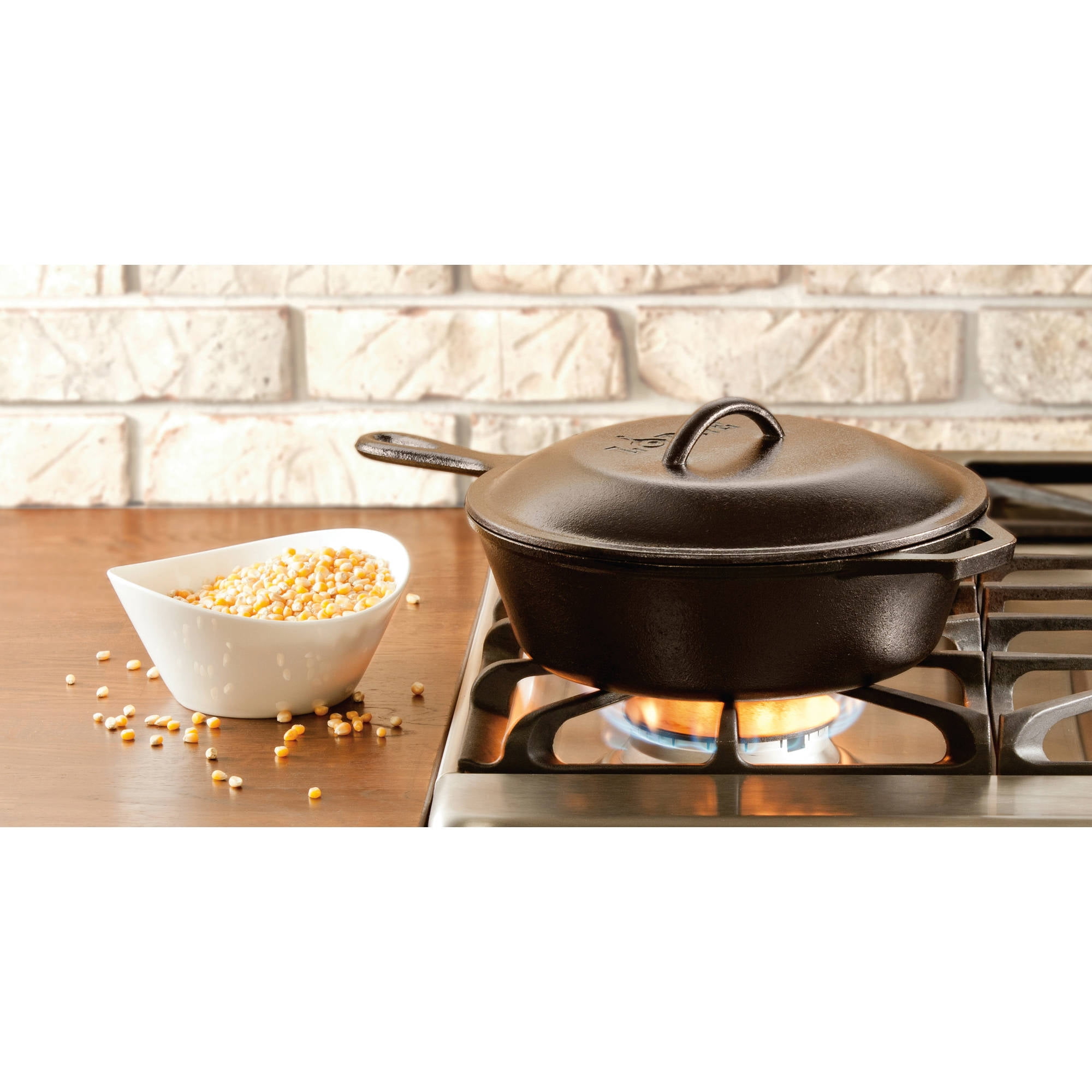 Lodge Cast Iron Logic L8CF3 Chicken Fryer with Cover 10.5" Size 8 - Image 7