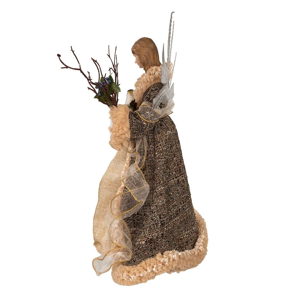 Kurt Adler 16-Inch Rustic Glam Angel Tree Top - Image 3