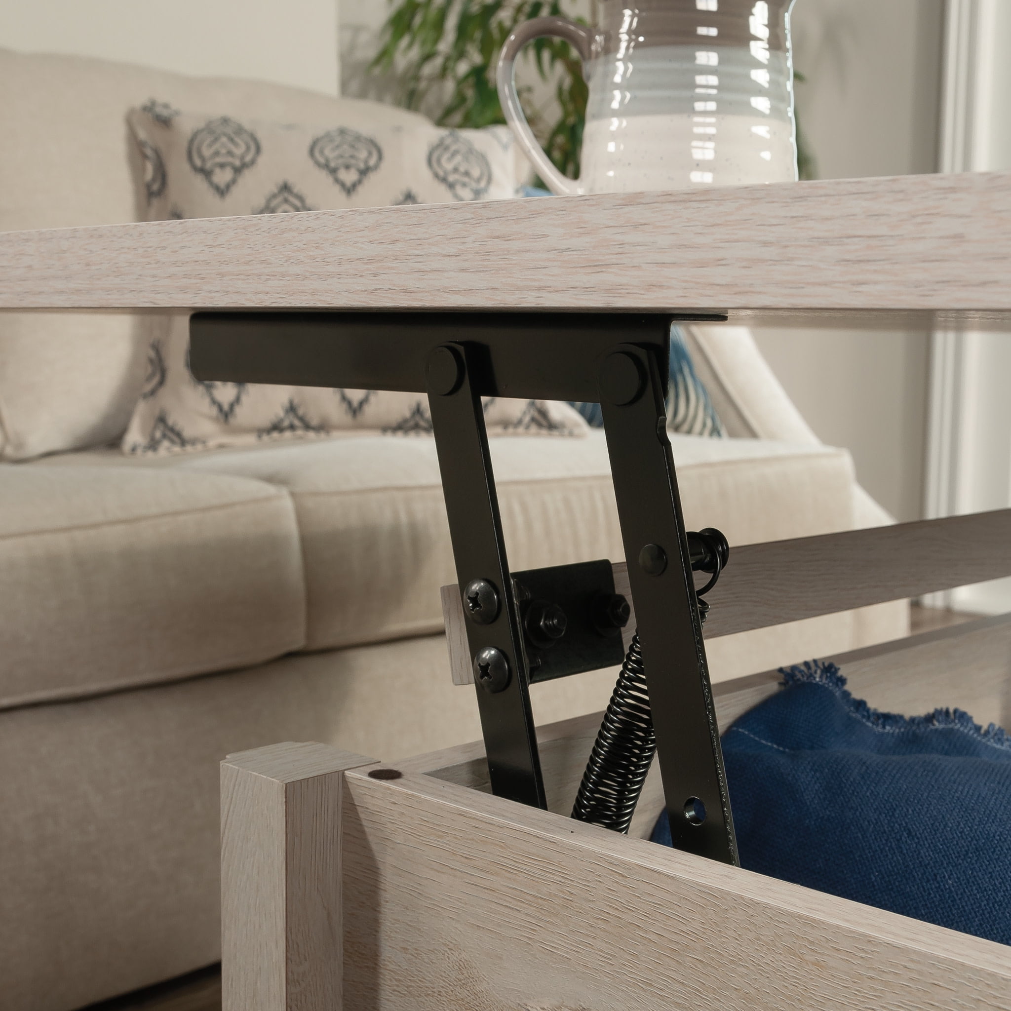 Sauder Costa Lift-Top Coffee Table, Chalked Chestnut Finish - Image 5