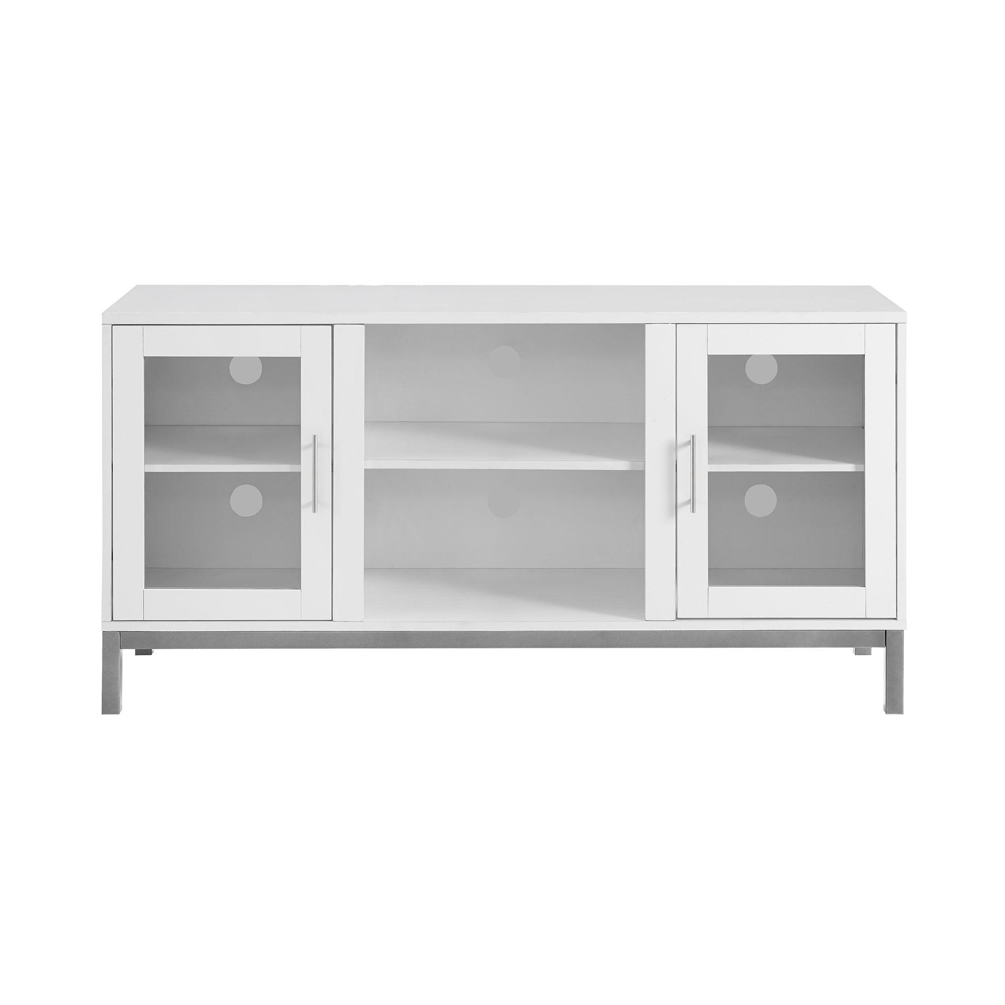 Walker Edison Modern 2-Door TV Stand for TVs up to 58", White - Image 5