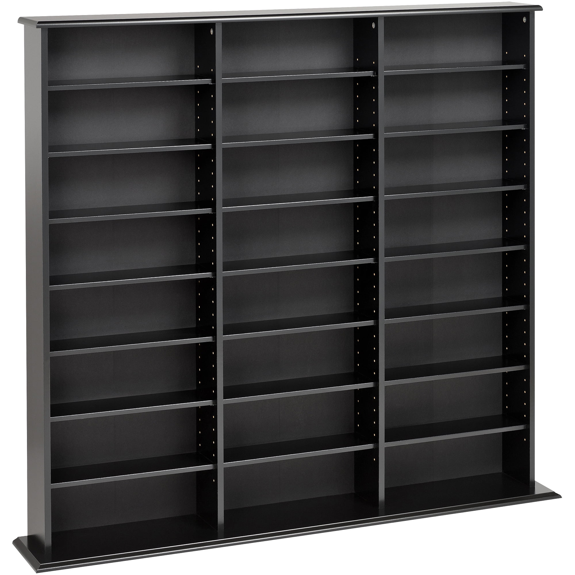 Prepac 51" Triple CD DVD Wall Media Storage Rack in Black - Image 6