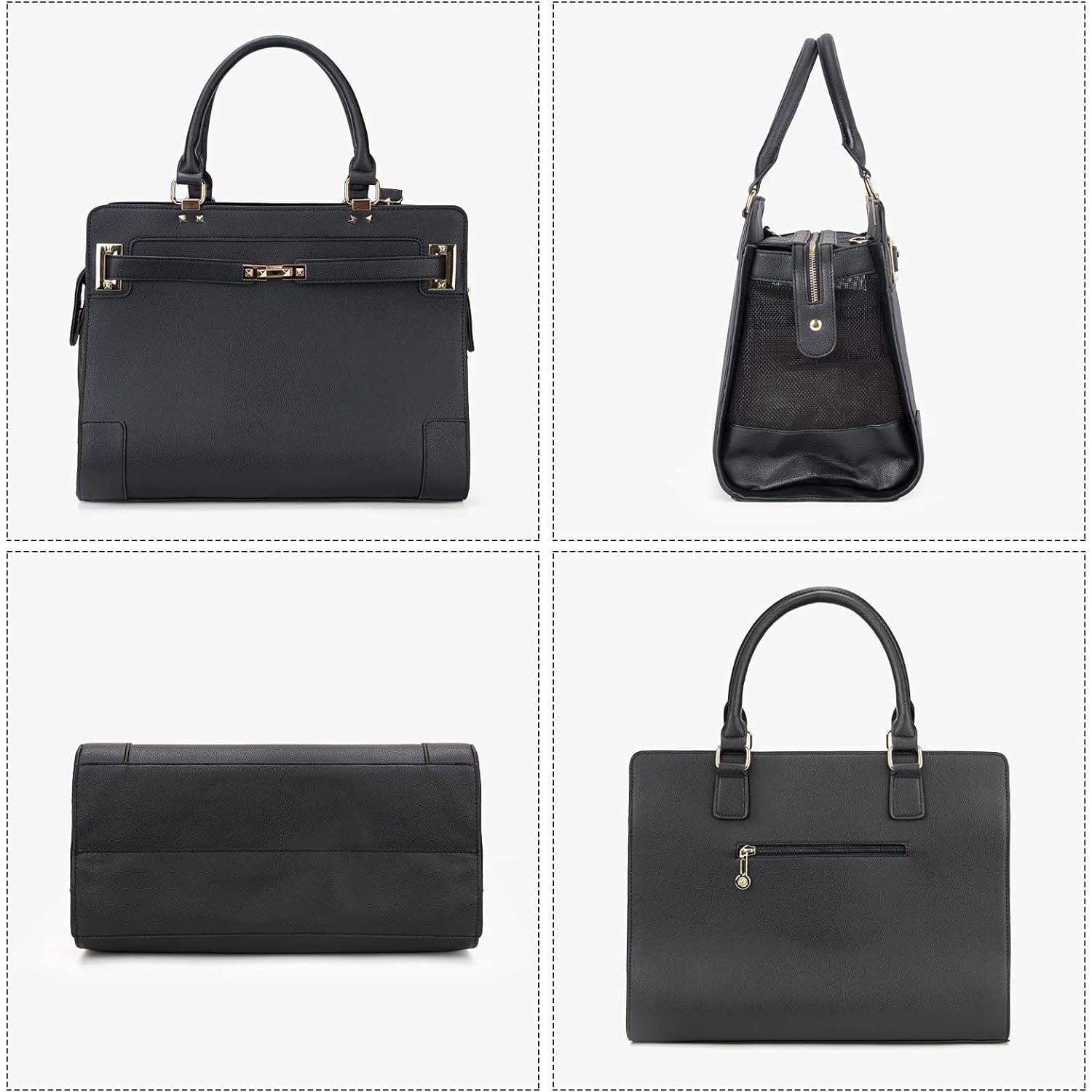 MINSONG Fashion Pet Carrier Dog Cat Carrier Purse Soft-Sided Leather Handbag Pet Tote Bag for Small Dogs Puppy and Cats TSA Airline Approved - Image 4