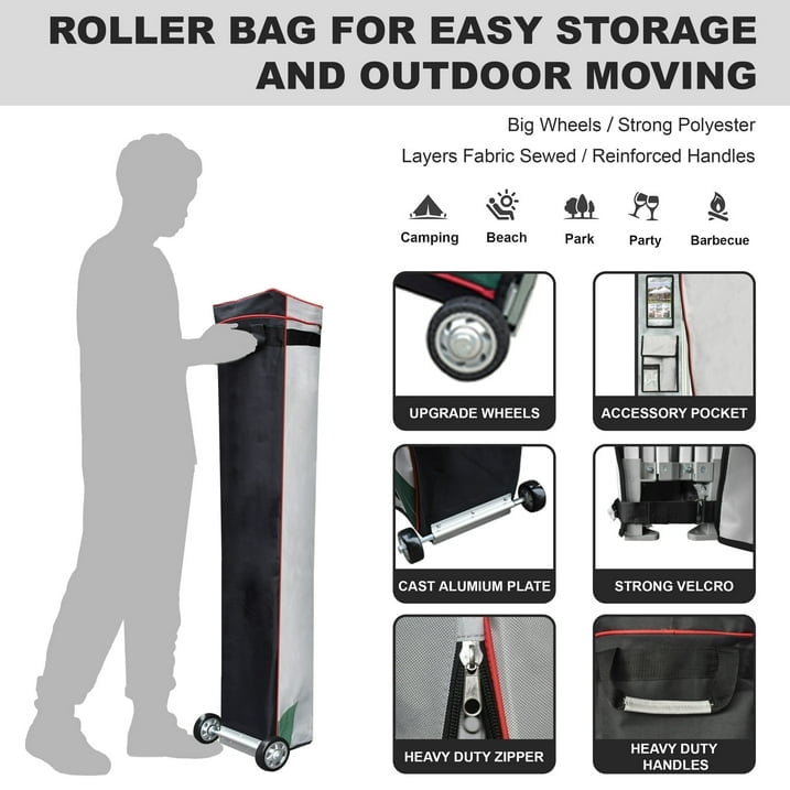 Eurmax Canopy 10' x 10' Sandy Pop-up Canopy and 56lbs Instant Outdoor Canopy - Image 6