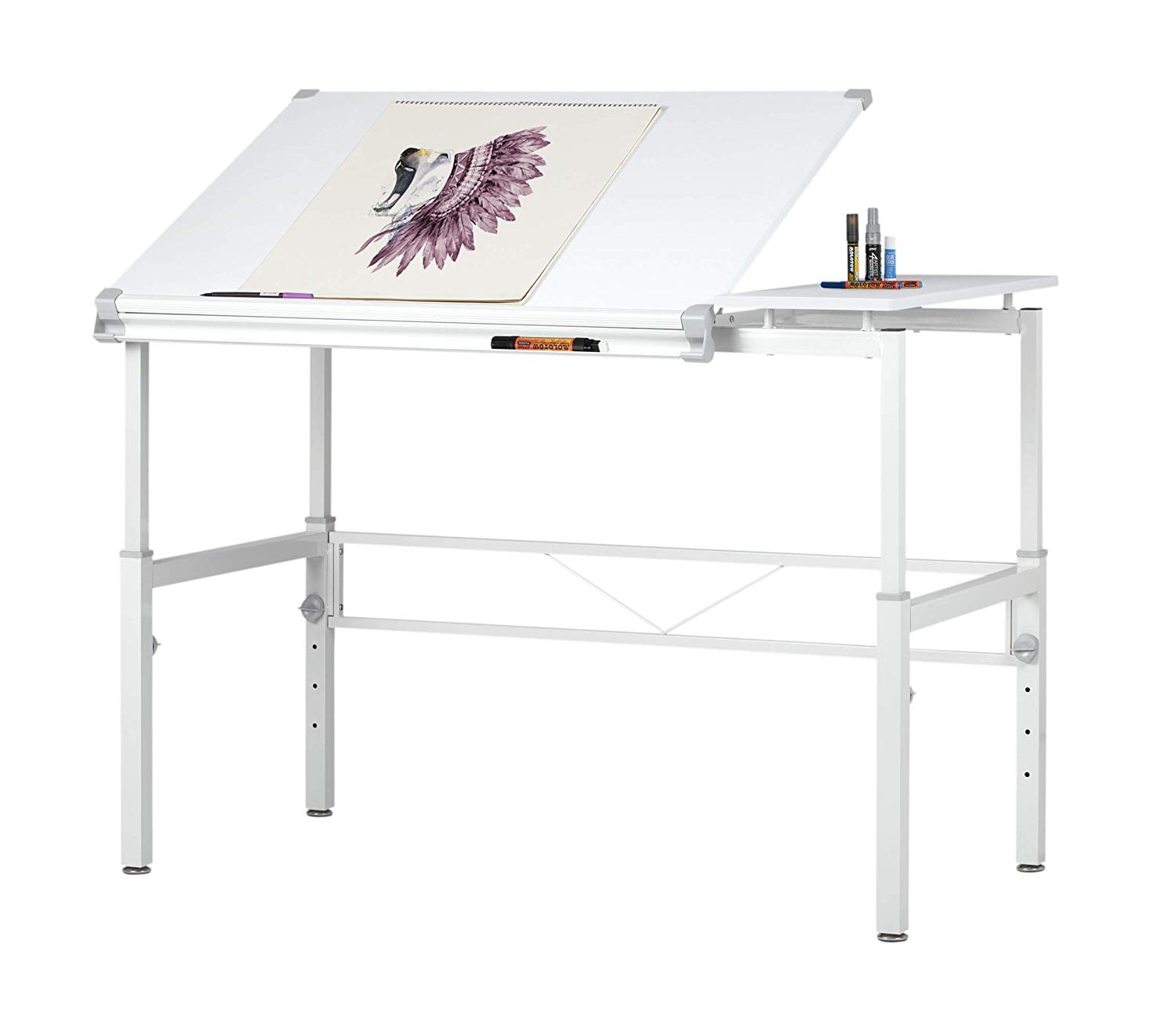 Studio Designs Graphix II White Split Top Crafting Table - Image 3