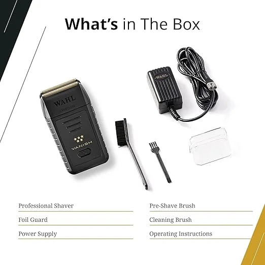 Wahl Professional 5 Star Vanish Shaver, Lithium-Ion Battery, Pop-Out Foil Bars, Ergonomic Design, 100 Minutes Runtime, Lithium-Ion Battery - Image 3