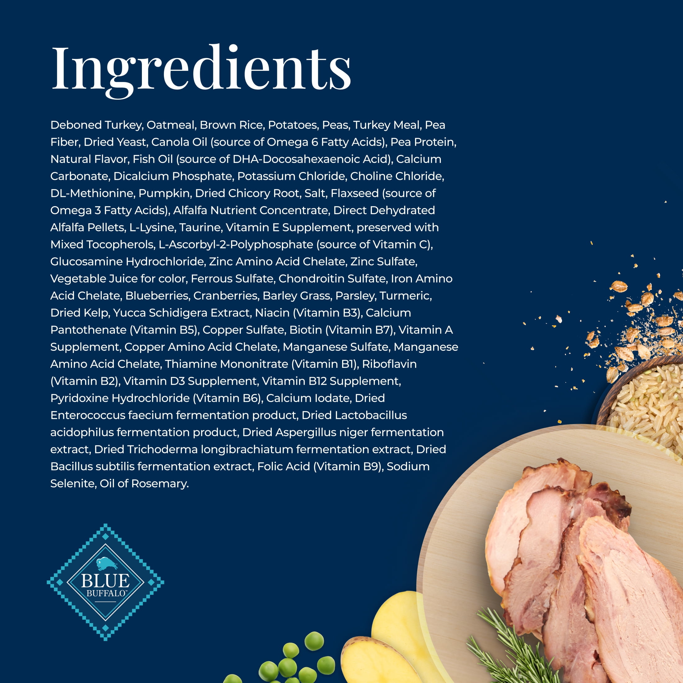 Blue Buffalo Basics Senior Dry Dog Food, Skin & Stomach Care, Turkey Recipe, 24-lb Bag - Image 10