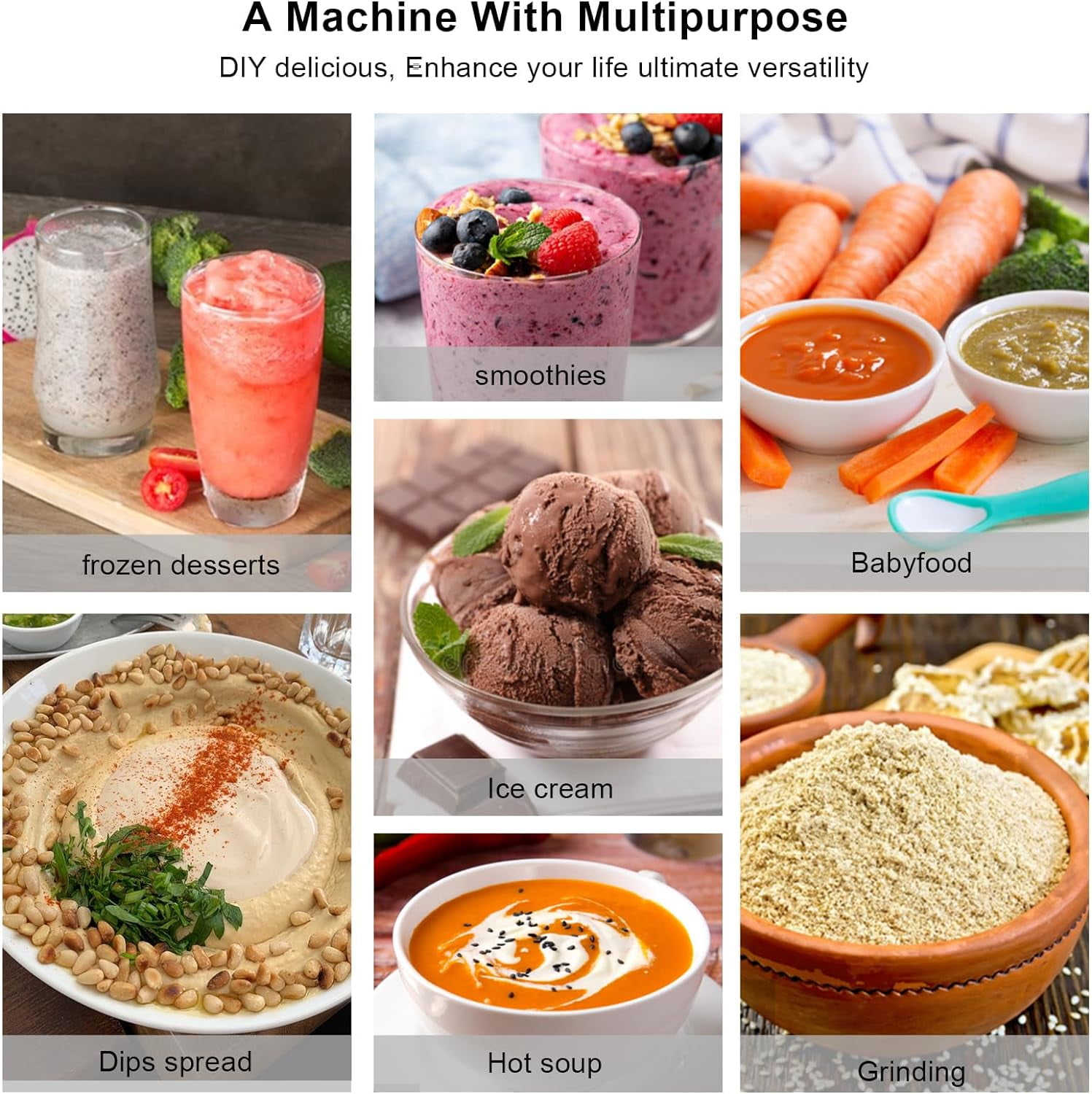 LASIEYO Countertop Blender, Professional Blender for Shakes and Smoothies Food Processor Electric Juicer Squeezer, 3000W 15 Adjustable Speed Control Blender for Kitchen Ice Crush Fruit Drinks, Red 2L - Image 4