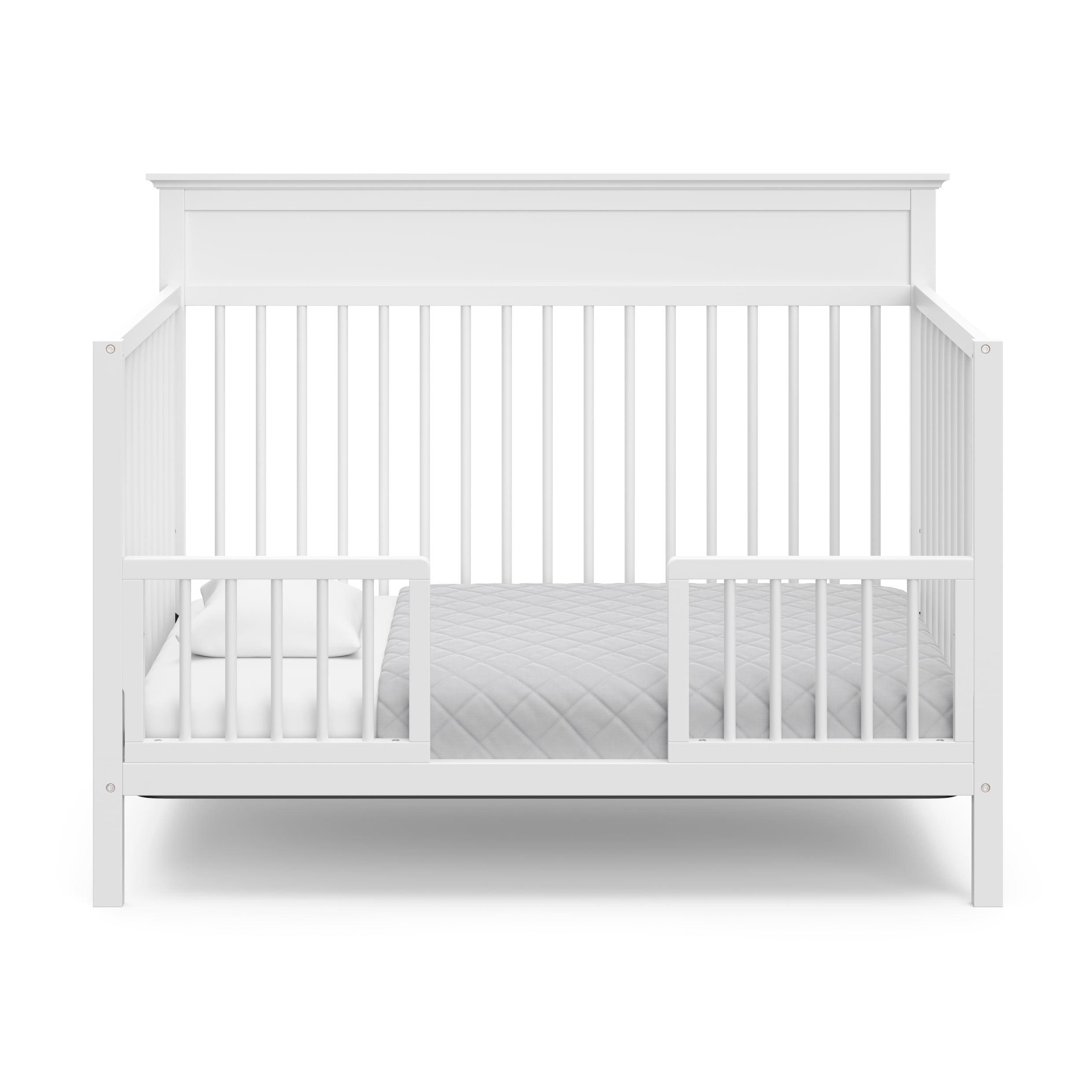 Storkcraft Horizon 5-in-1 Convertible Baby Crib, White - Image 4