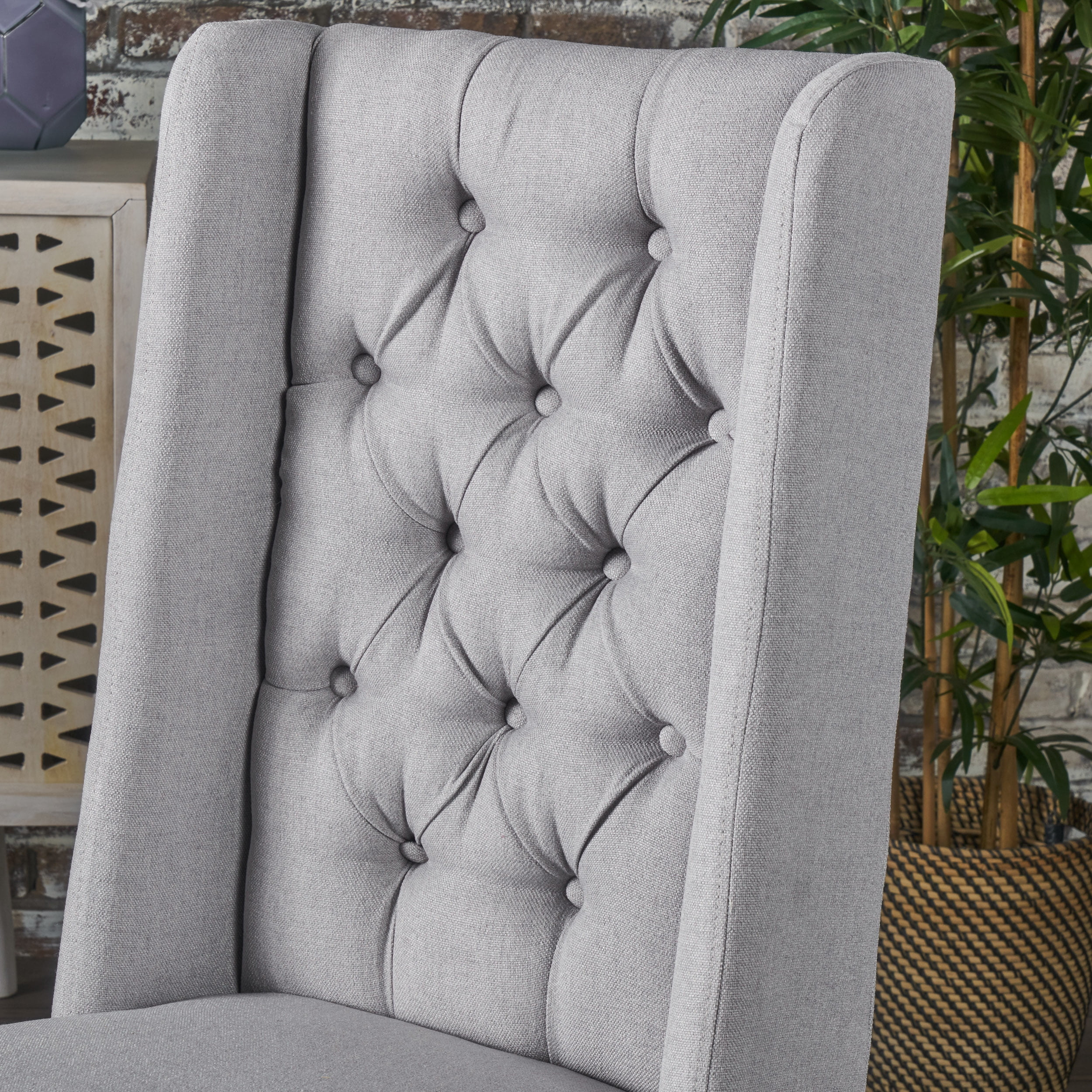 Noble House Max Indoor Contemporary Fabric Dining Chairs, Set of 2, Brown - Image 2