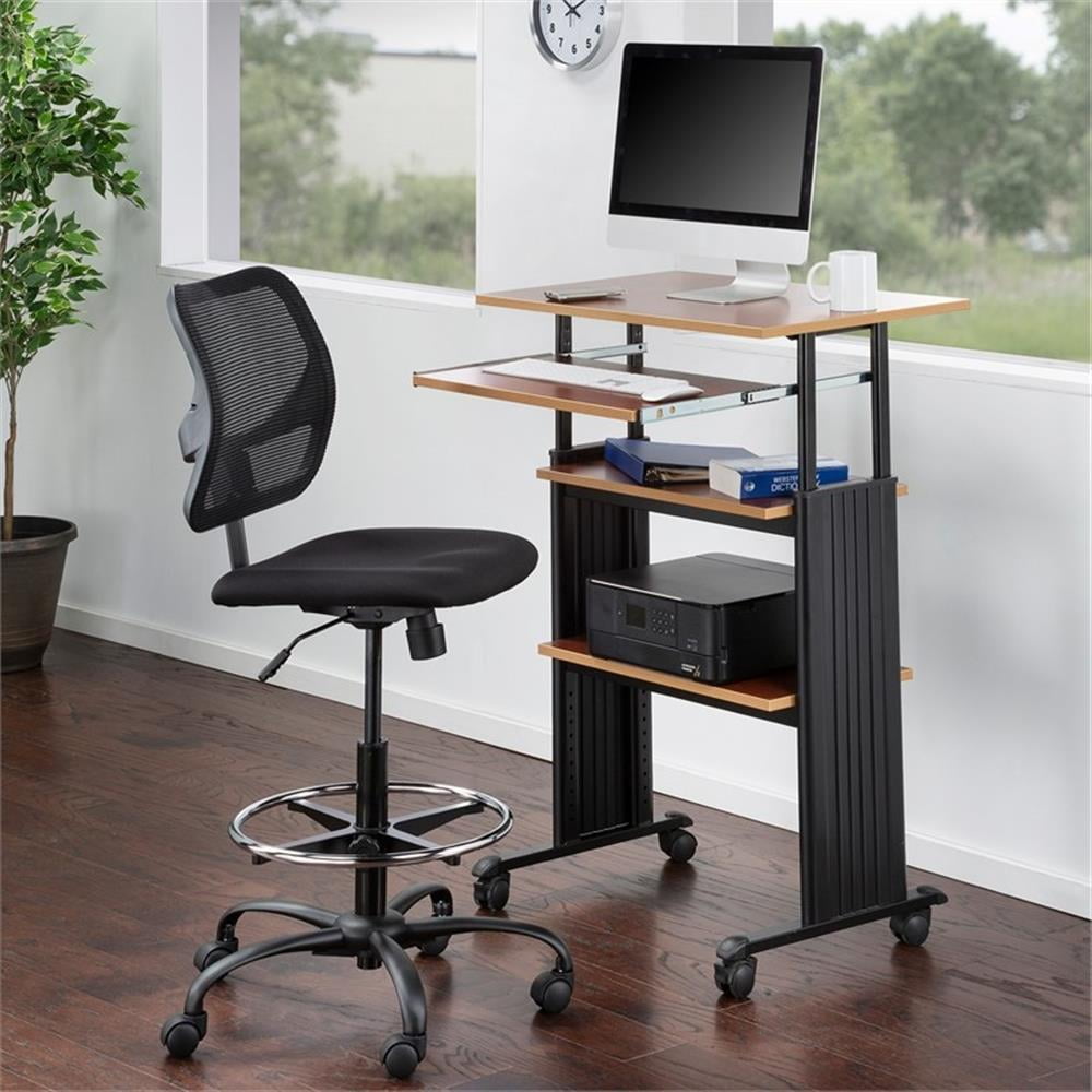 Safco MUV Stand-Up Adjustable Height Computer Workstation in Cherry - Image 4