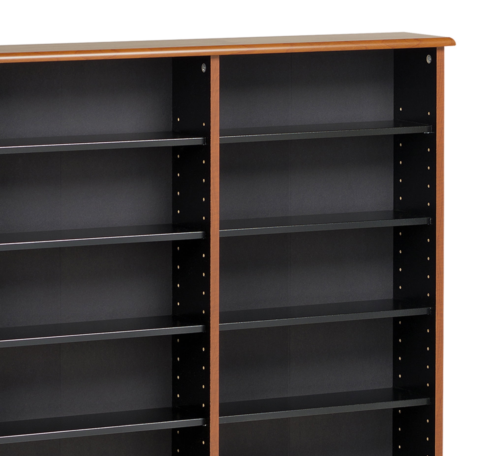 Prepac Triple Width Multimedia Wall Storage, Cherry and Black - Image 12