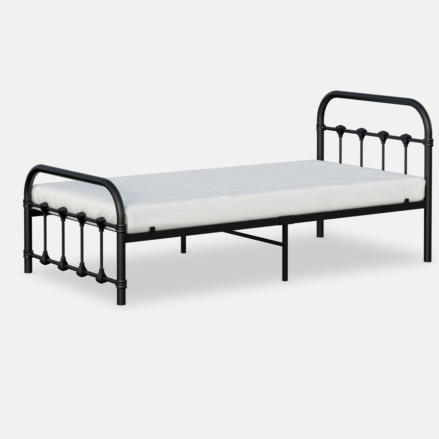 Rack Furniture Melissa Steel Twin Size Home Furniture Kids Bed Frame, Black - Image 2
