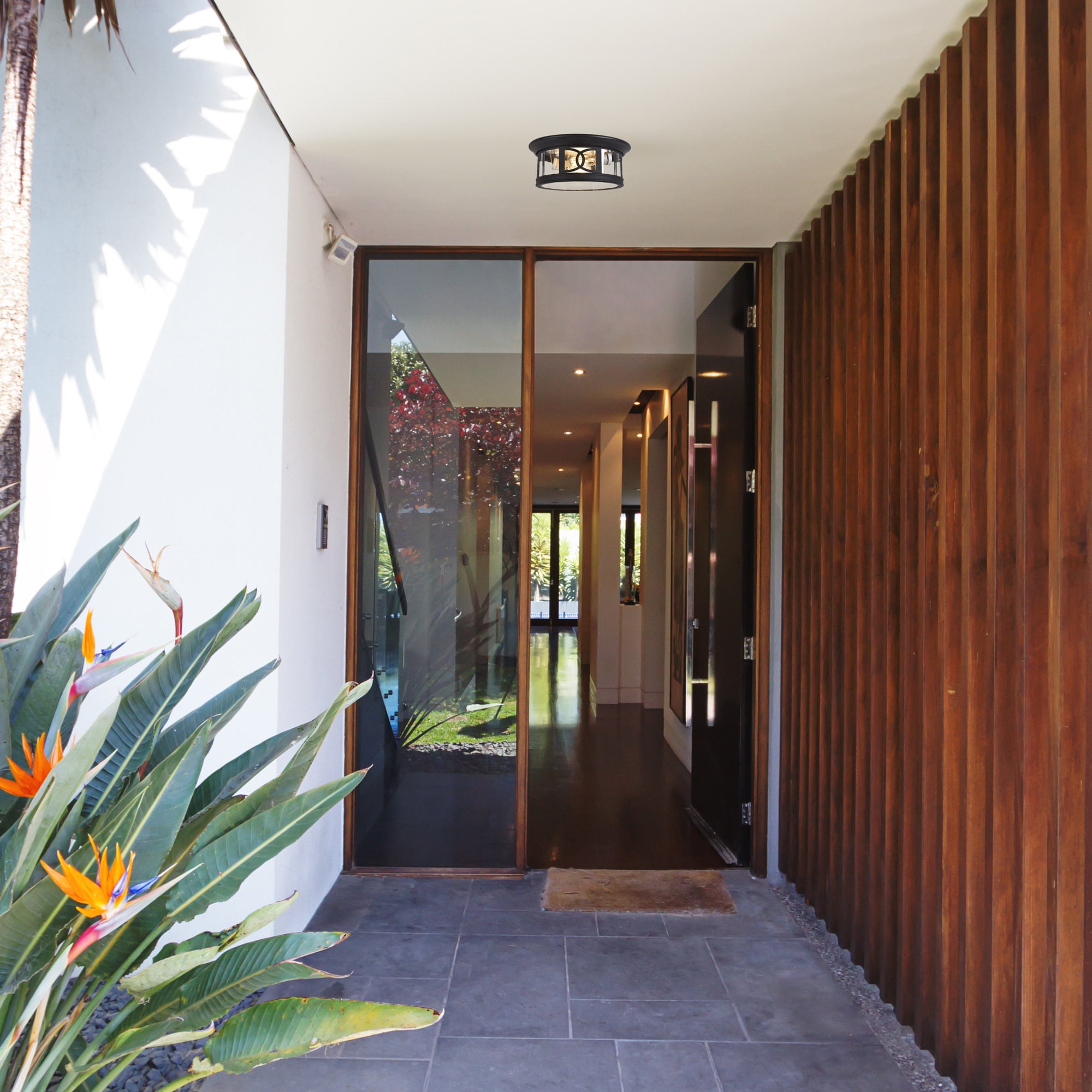 Design House Summit 2 Light Matte Black Traditional Dimmable Ceiling Light with Clear Glass - Image 12