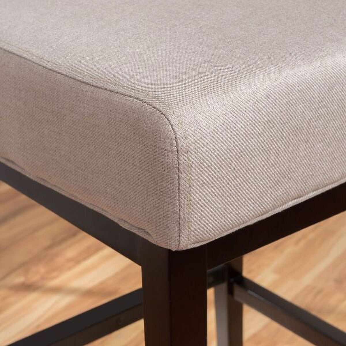 Noble House Hannah Wheat Fabric Swivel Barstool - Image 4