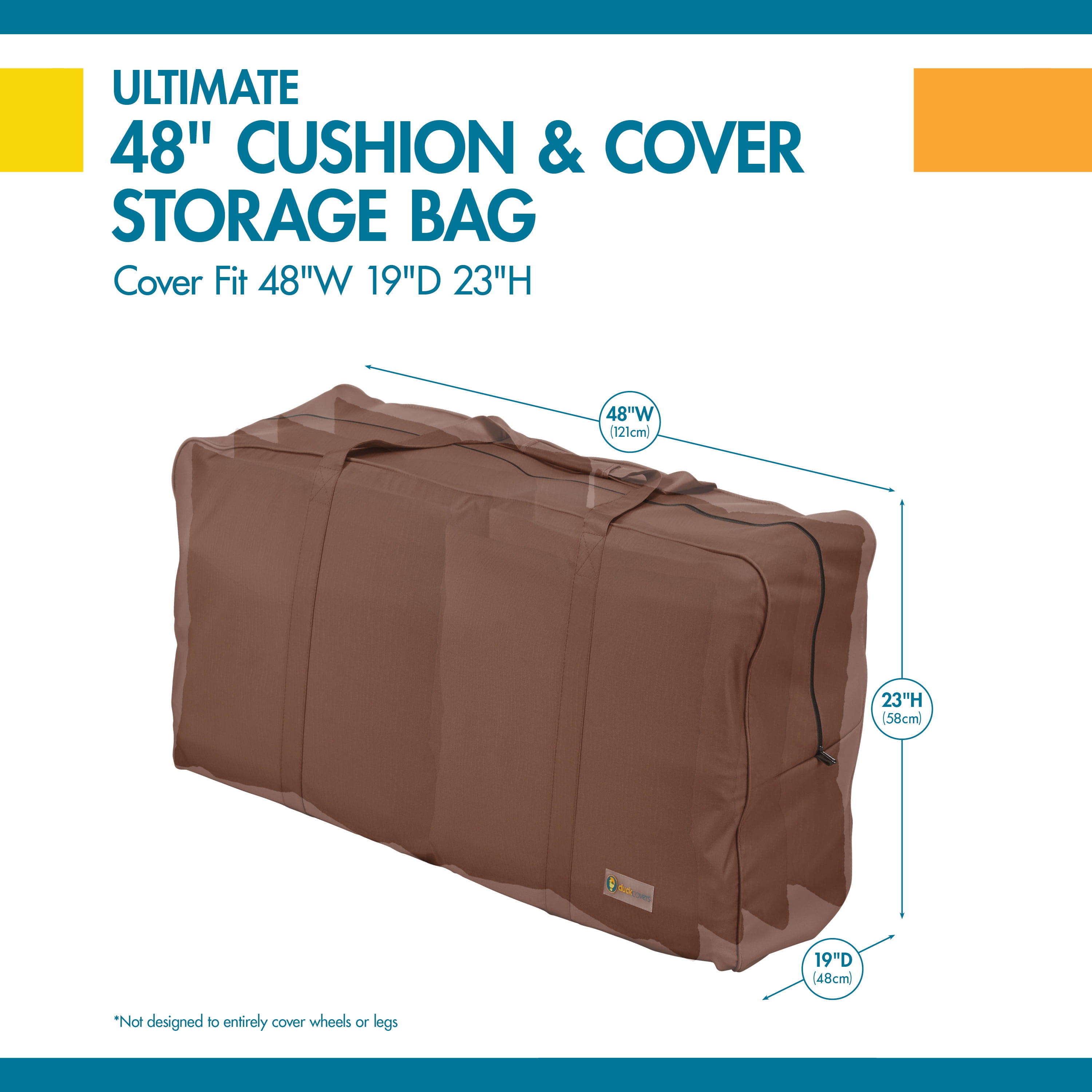Duck Covers Ultimate Water-Resistant 48 Inch Patio Cushion Storage Bag - Image 14