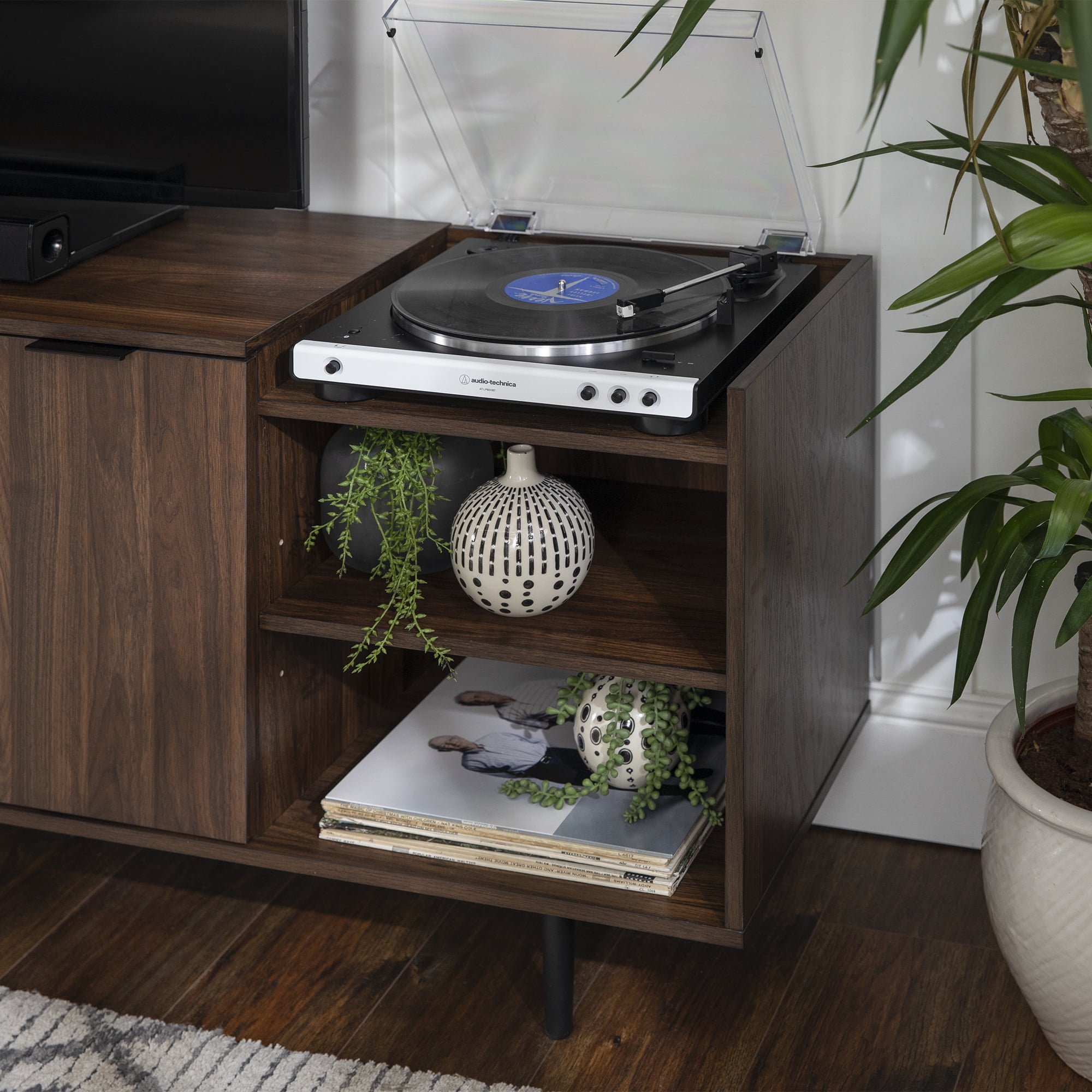 Manor Park Dark Walnut Modern TV Stand for TVs up to 48" - Image 5