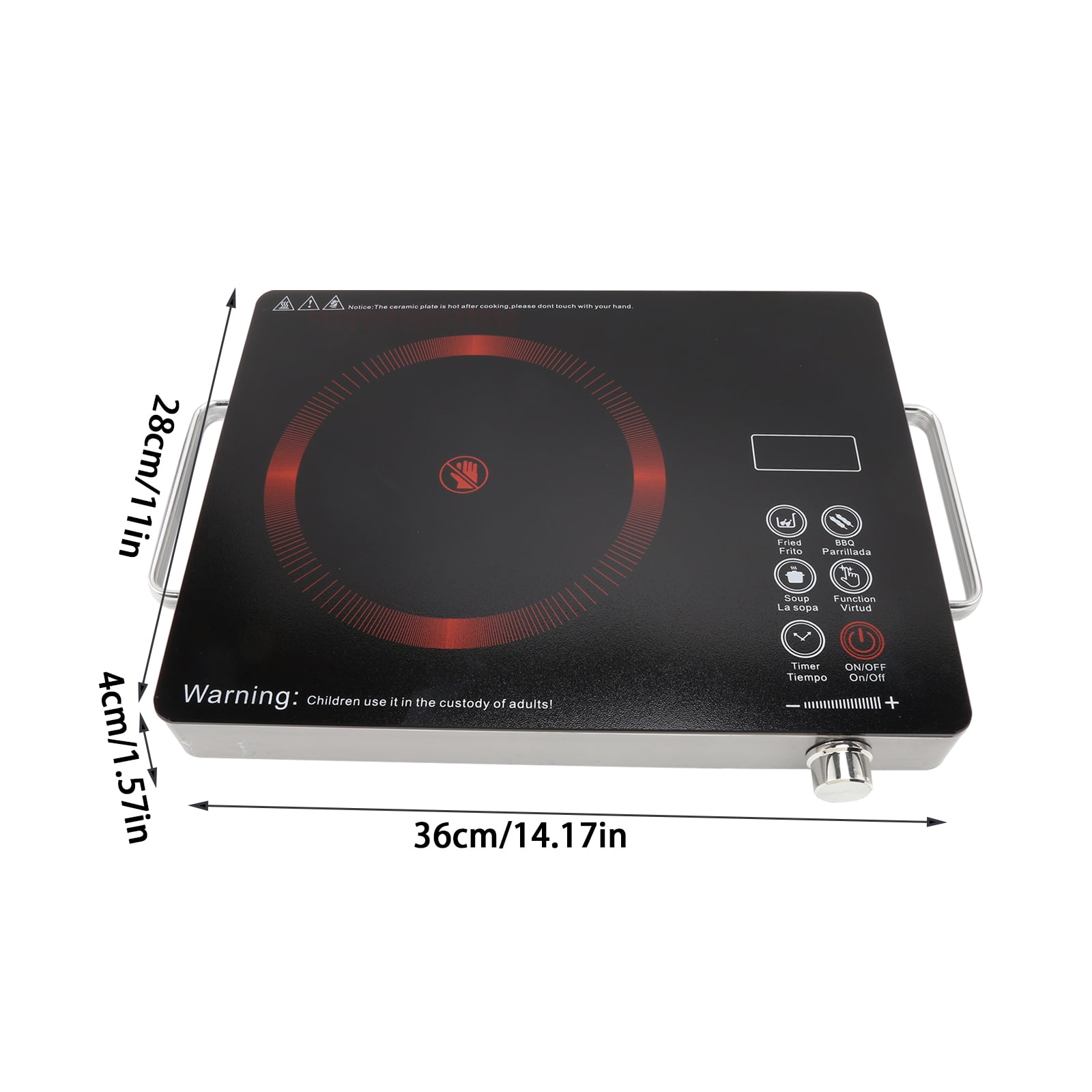 SAVALETOR Electric Cooktop Single Burner,3500W Portable Cooktop Countertop Waterproof,Multifunction Electric Induction Hot Plate Cooker with Touch Control Panel 4 Hours Timer(110V) - Image 6