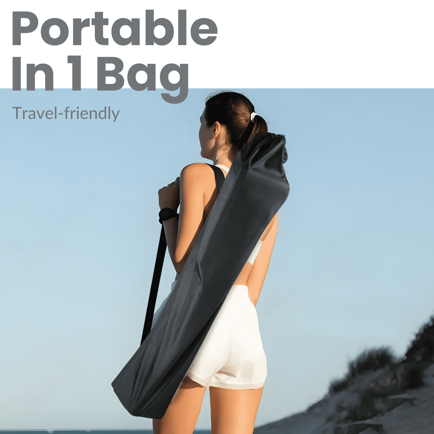 PandaEar Portable High Chair for Baby, Toddler Foldable HighChair with Detachable Tray, HighChair for Travel-Black - Image 2