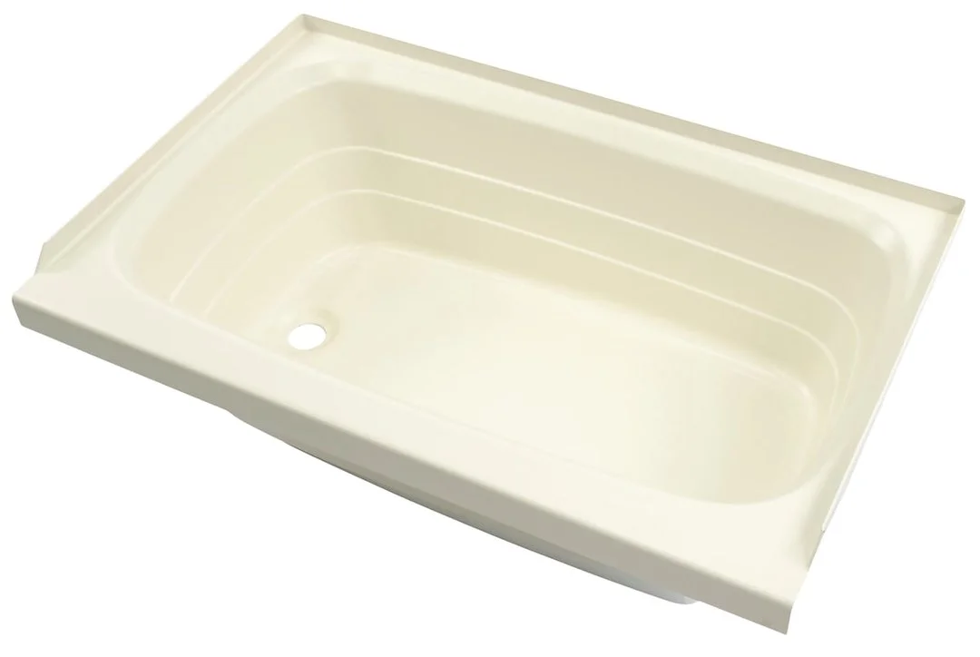 Lippert 209372 Better Bath RV Bath Tub 24" x 36" Left Hand Drain Parchment - Image 4