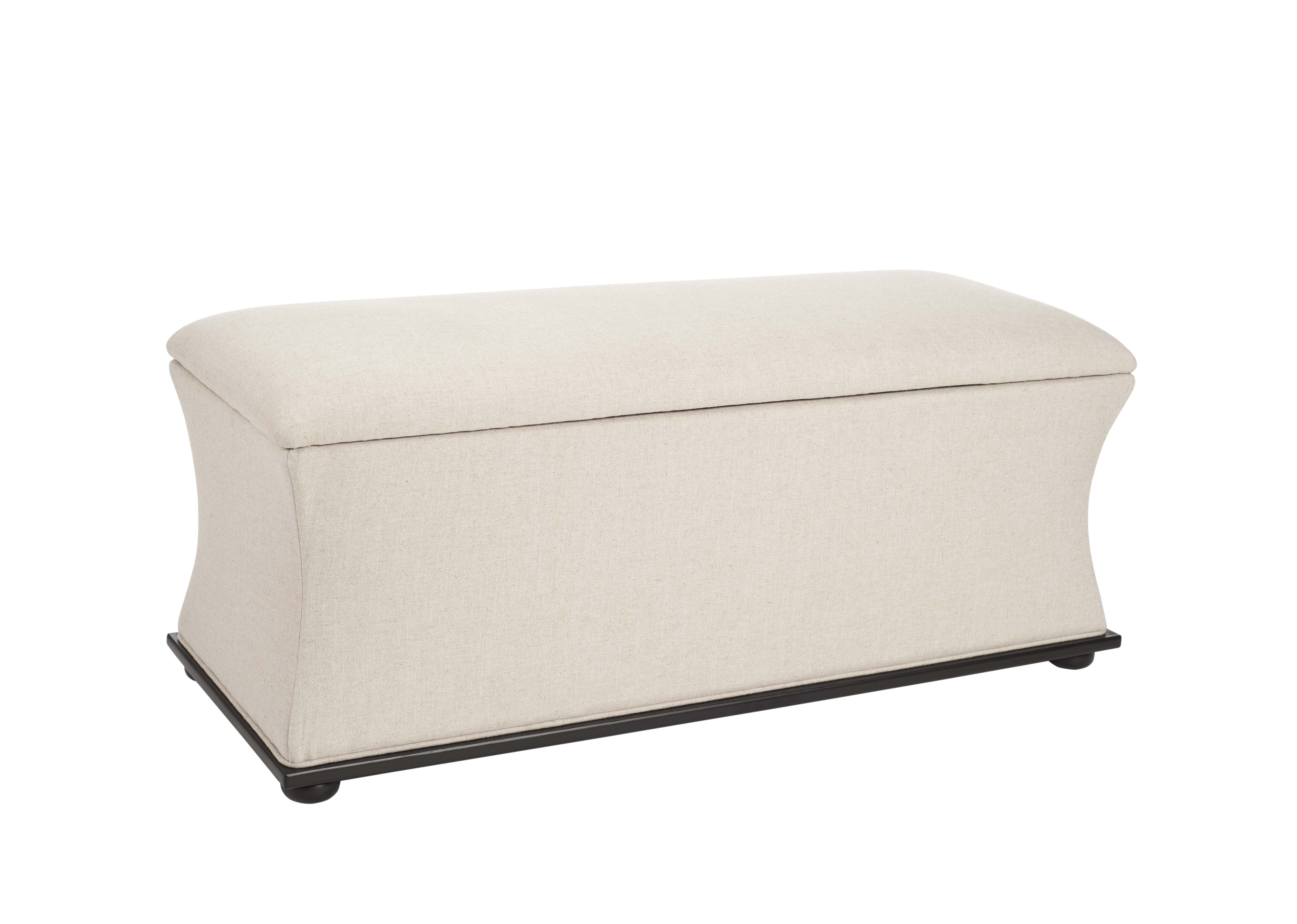 SAFAVIEH Aroura Transitional Glam Flip Top Upholstered Storage Bench, Beige - Image 7
