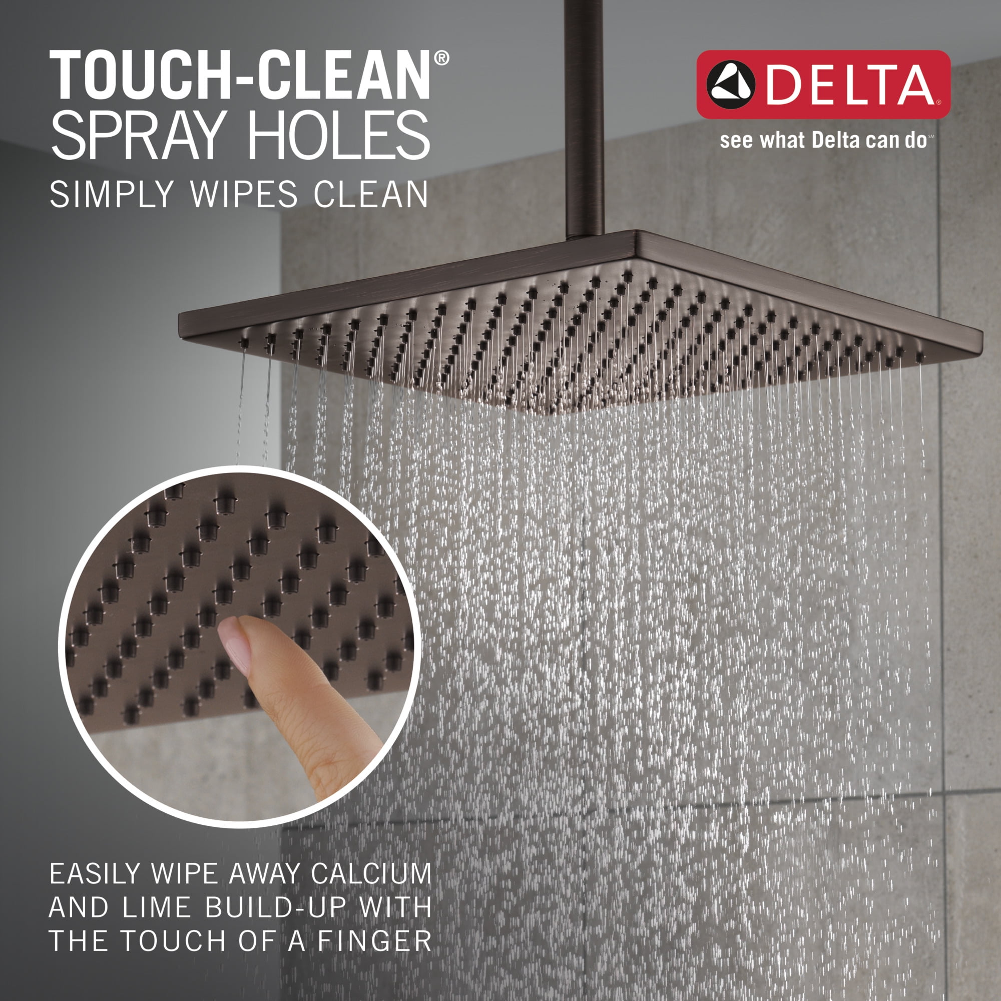 Delta Single Setting Metal Raincan Shower head 52159-RB25 Bronze - Image 2