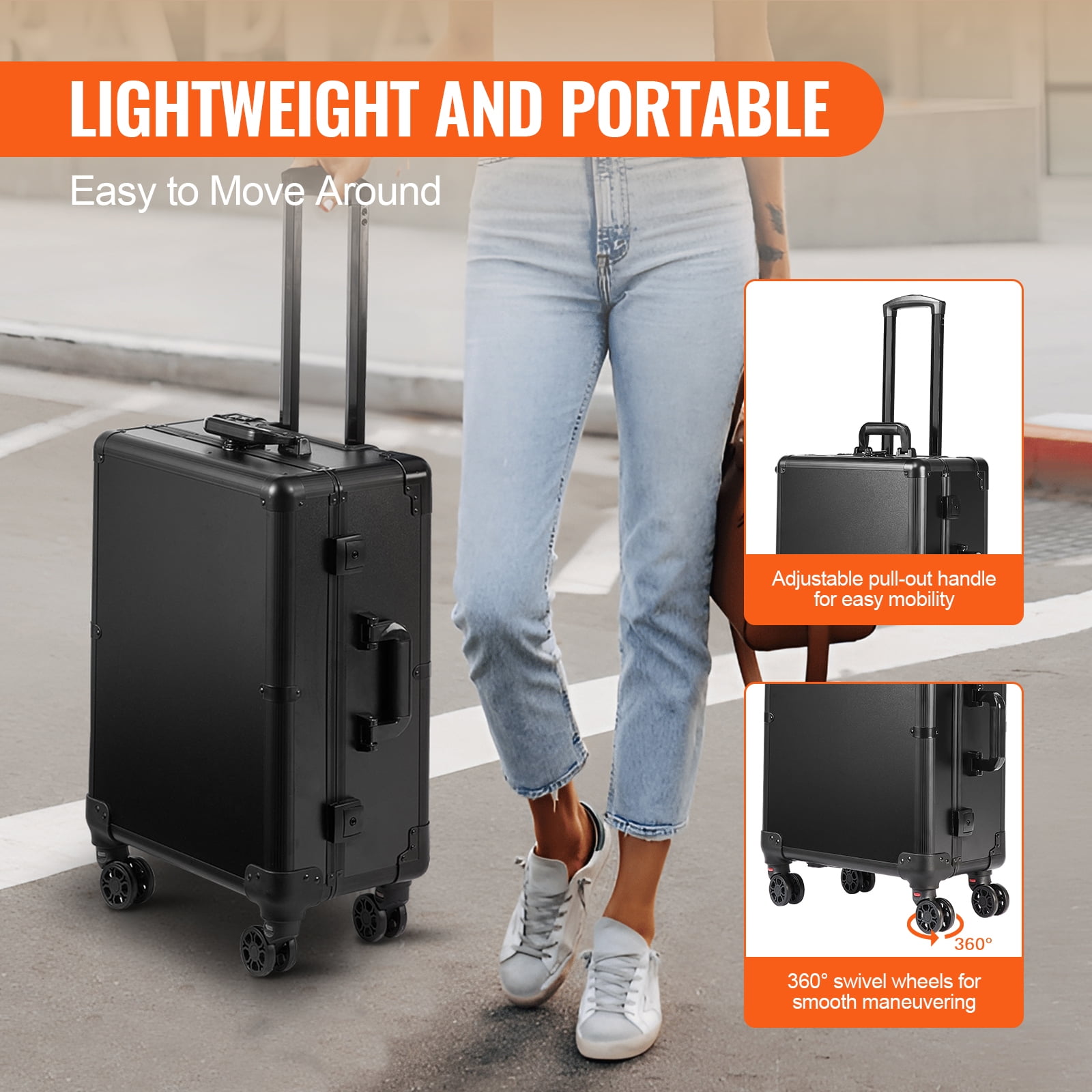 KFFKFF Professional Rolling Makeup Train Case Cosmetic Storage Free Standing - Image 5