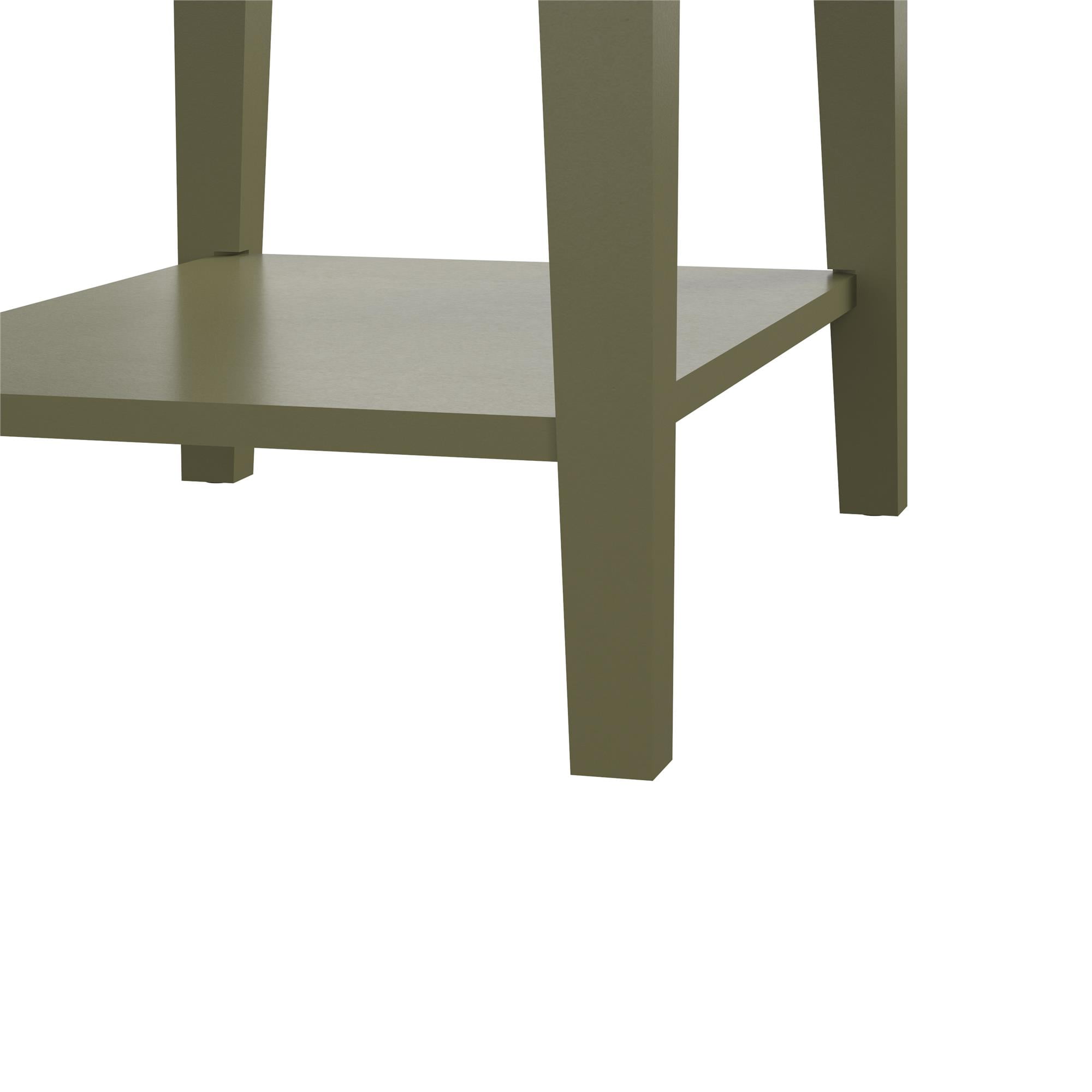 Desert Fields Eclectic Boho Accent Table with 2 Drawers, Olive Green - Image 6