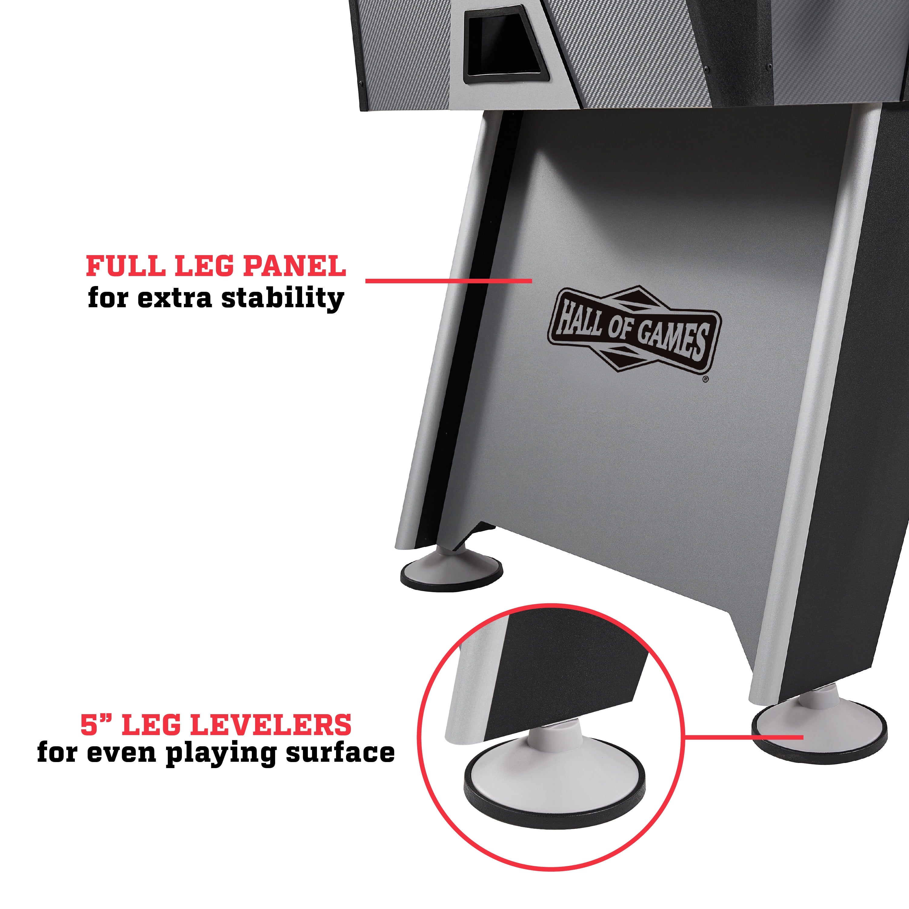 56” Arcade Foosball Table Competition Size, Soccer, Grey/Black by Hall of Games - Image 5