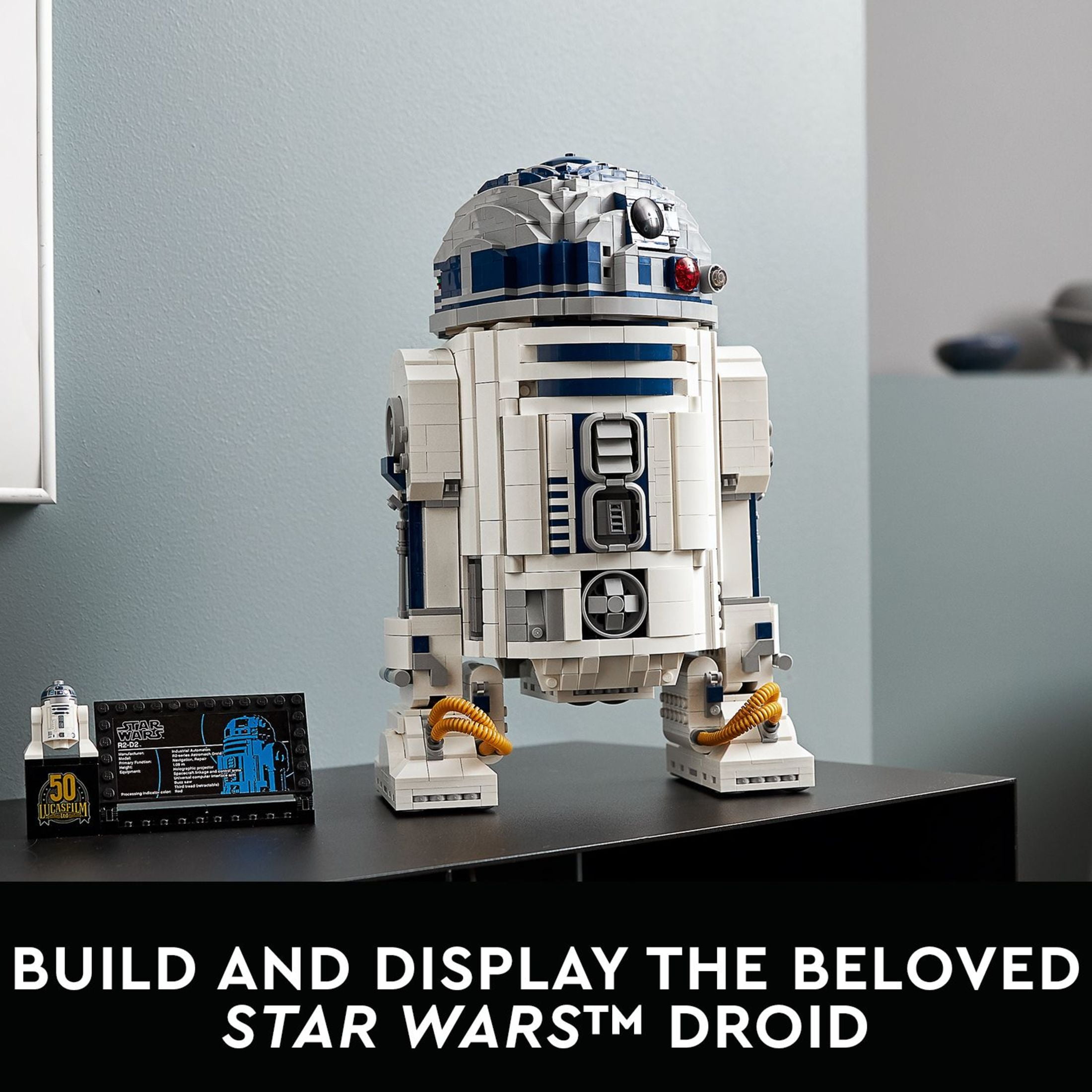 LEGO Star Wars R2-D2 Building Set - Collectible 3D Puzzle for Adults, Ages 18+ - Build for Display for Room, Office, or Desk - Info Plaque Included - Gift Idea for Fans - 75308 - Image 4