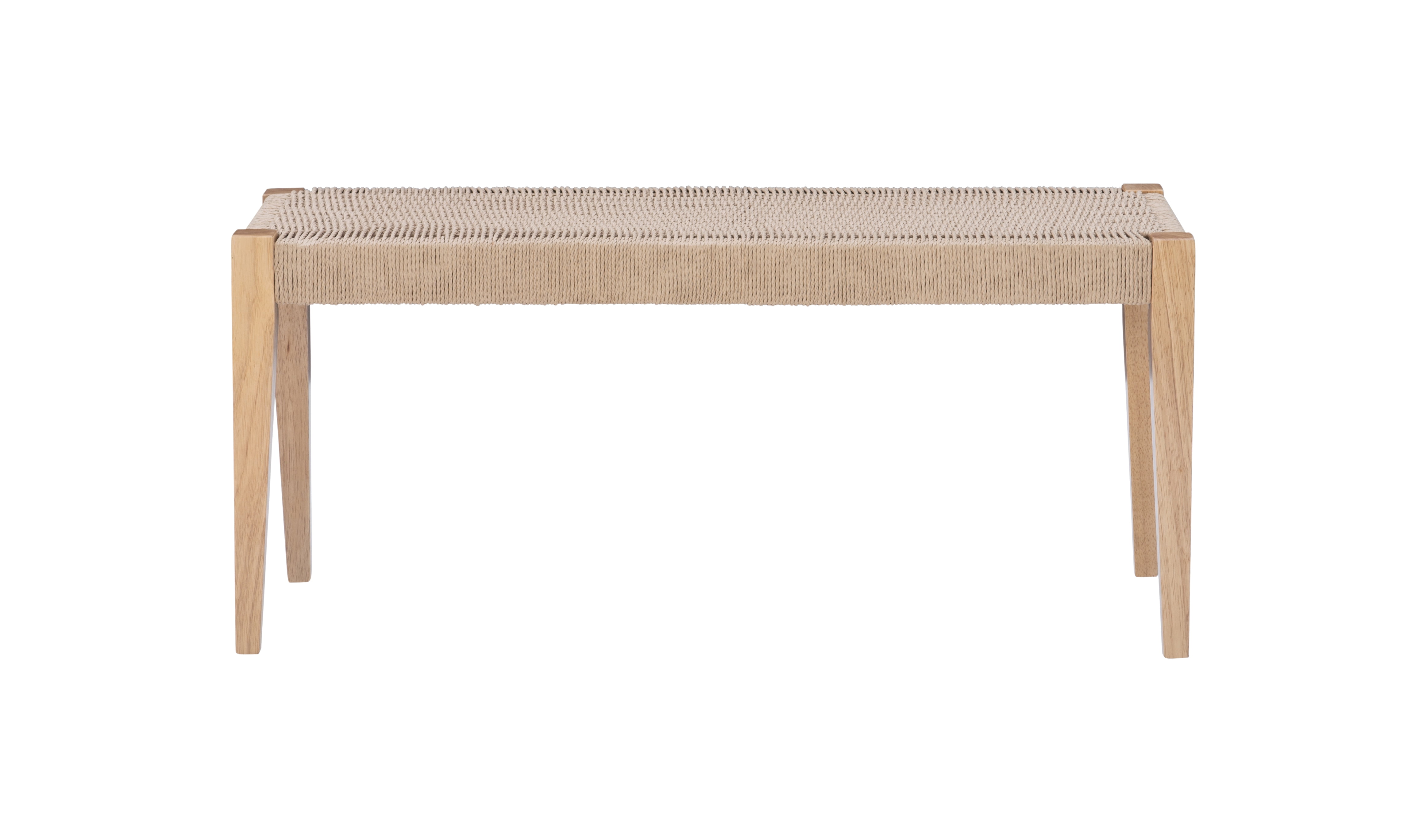 Powell Holden Dining Bench with Handwoven Rope Seat, Natural/Natural - Image 8
