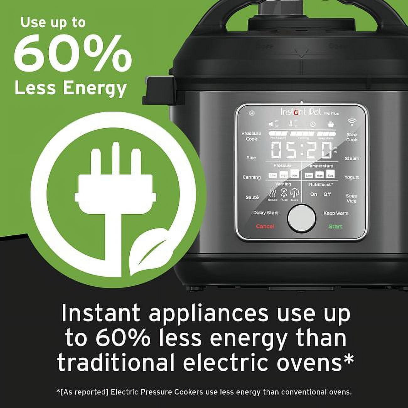 Instant Pot 6QT Pro Plus 10-in-1 Multi-CookerPressure Cooker, Slow Cooker, Rice Cooker, Steamer, Sauté Pan, Yogurt Maker, Warmer, Canning Pot, Sous Vide, Includes App with Over 800 Recipes, 6 Quart - Image 8