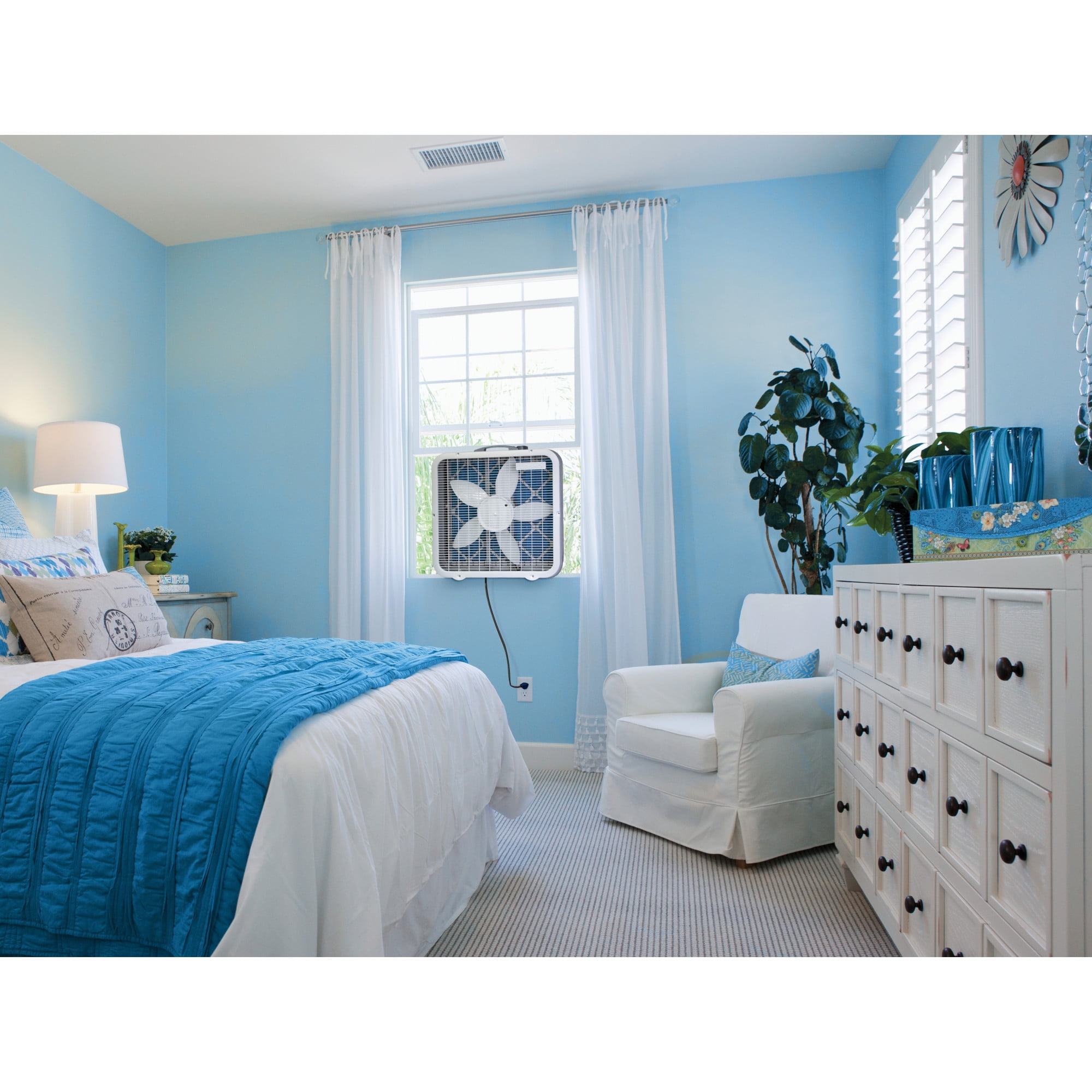 Lasko Air Flex 20" 3-Speed 2-in-1 Box Fan and Air Purifier in One, White, FF305 - Image 13