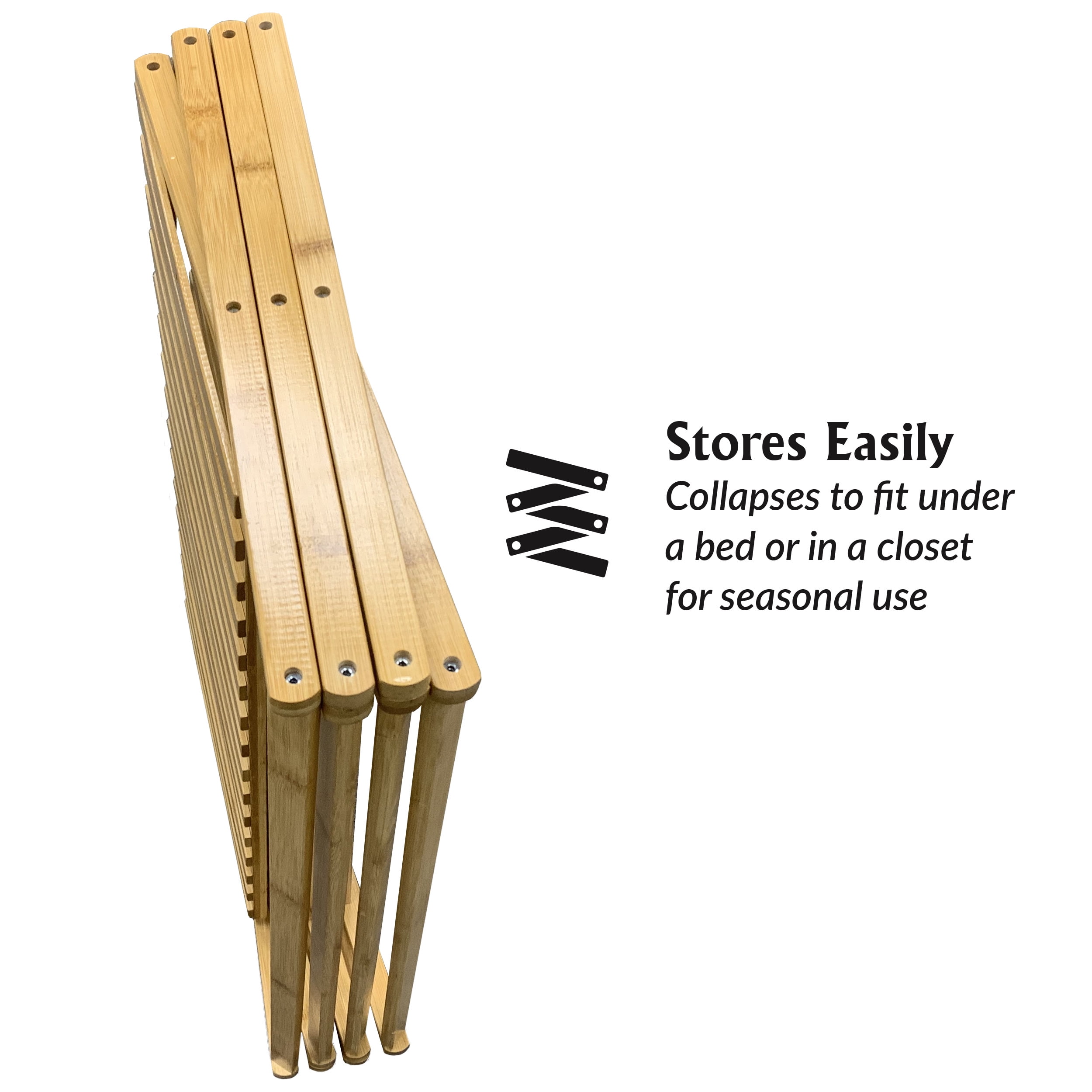 Ferry-Morse Indoor Multi-Tier Bamboo Plant Stand with Collapsible Design - Image 3