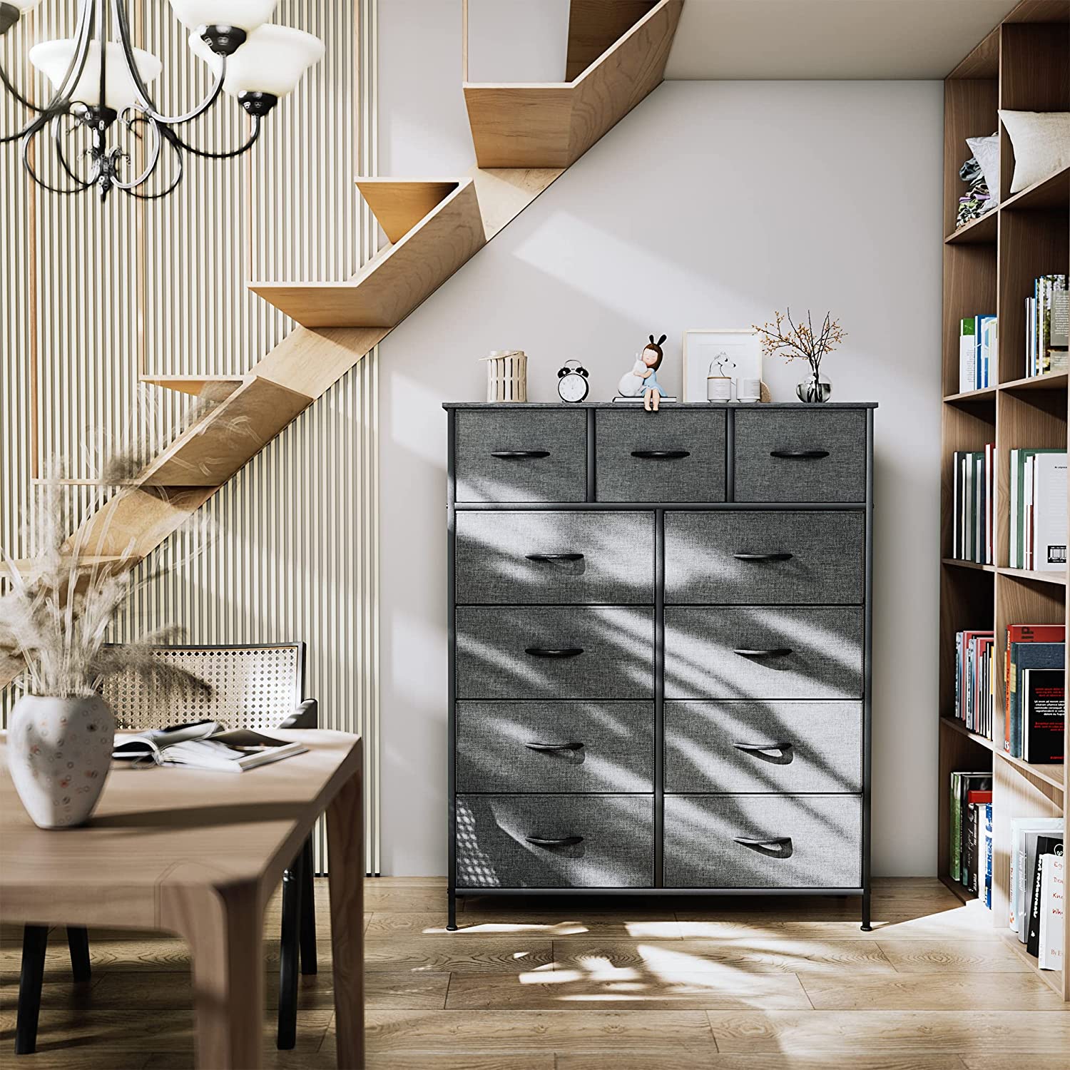 DEXTRUS 11-Drawer Fabric Dresser with Wooden Top & Steel Frame for Adults, Organizer for Bedroom - Image 8