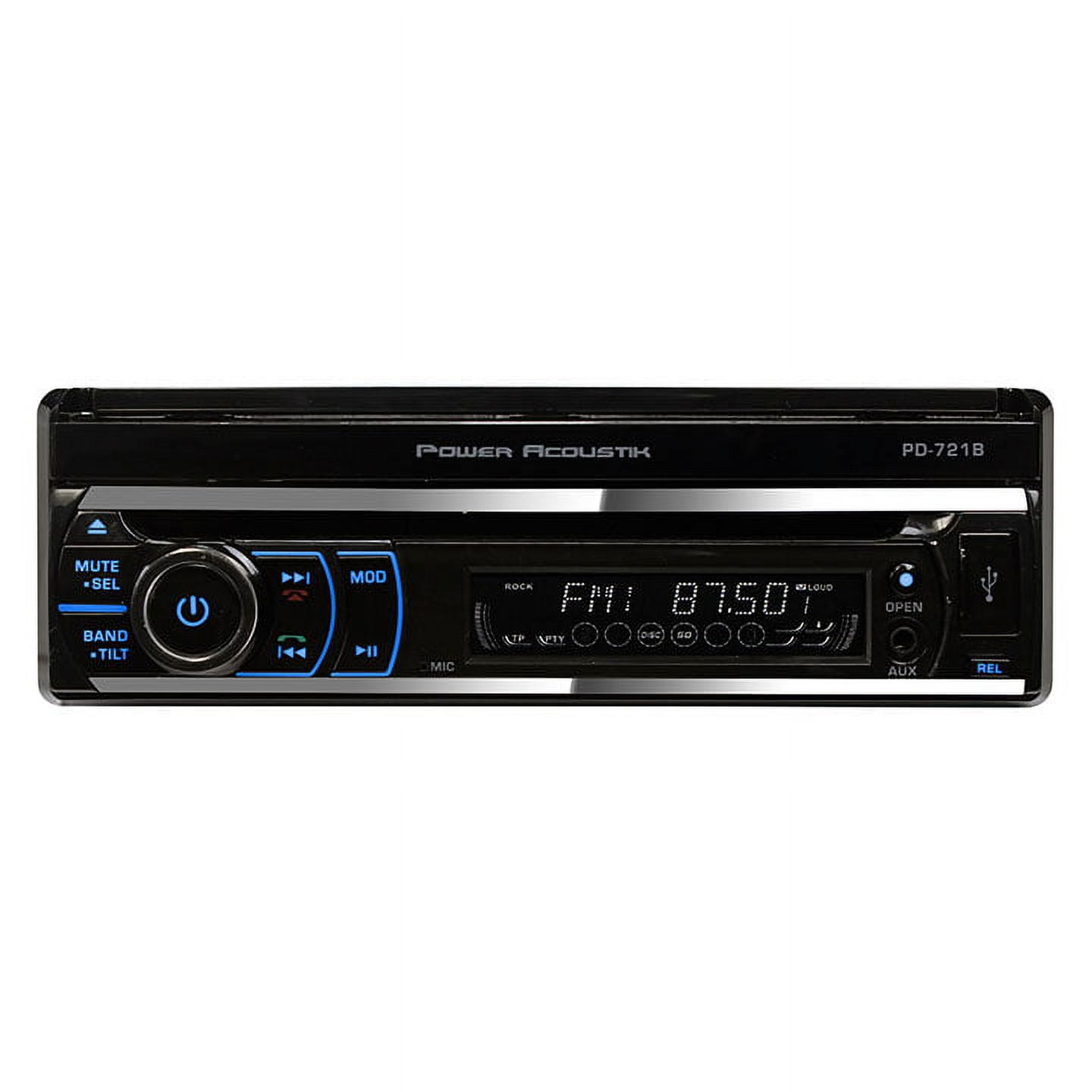 Power Acoustik 7-In LCD Single-Din Receiver with Bluetooth - Image 5