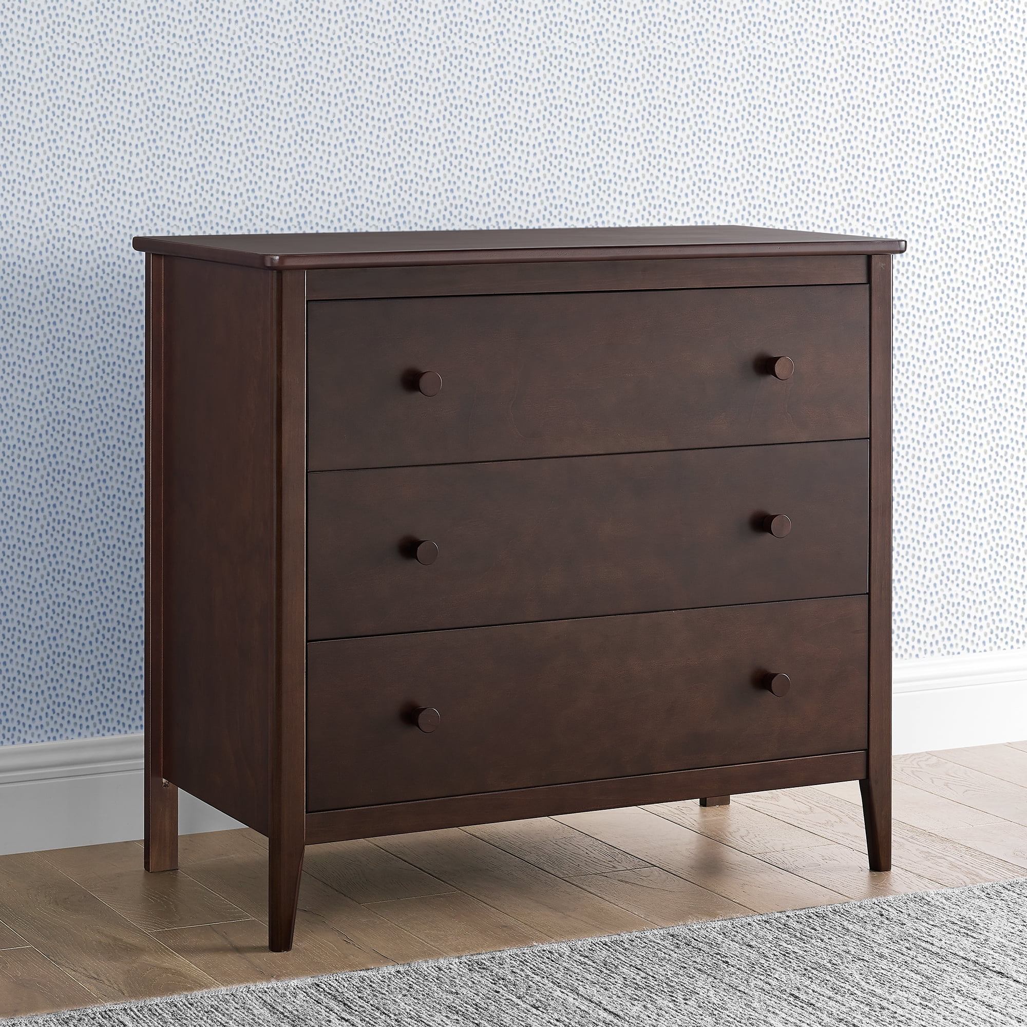 Delta Children Casey 3 Drawer Dresser, Walnut Espresso - Image 3