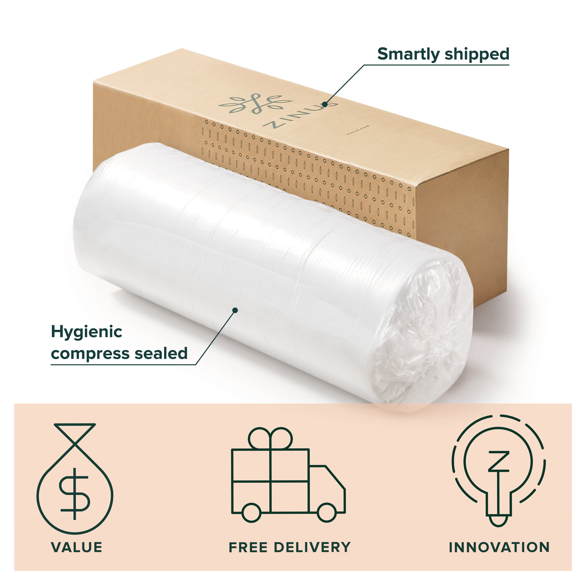 Zinus Calm 6" Twin Tight Top Cooling Gel Memory Foam Mattress, Pressure Relieving - Image 9