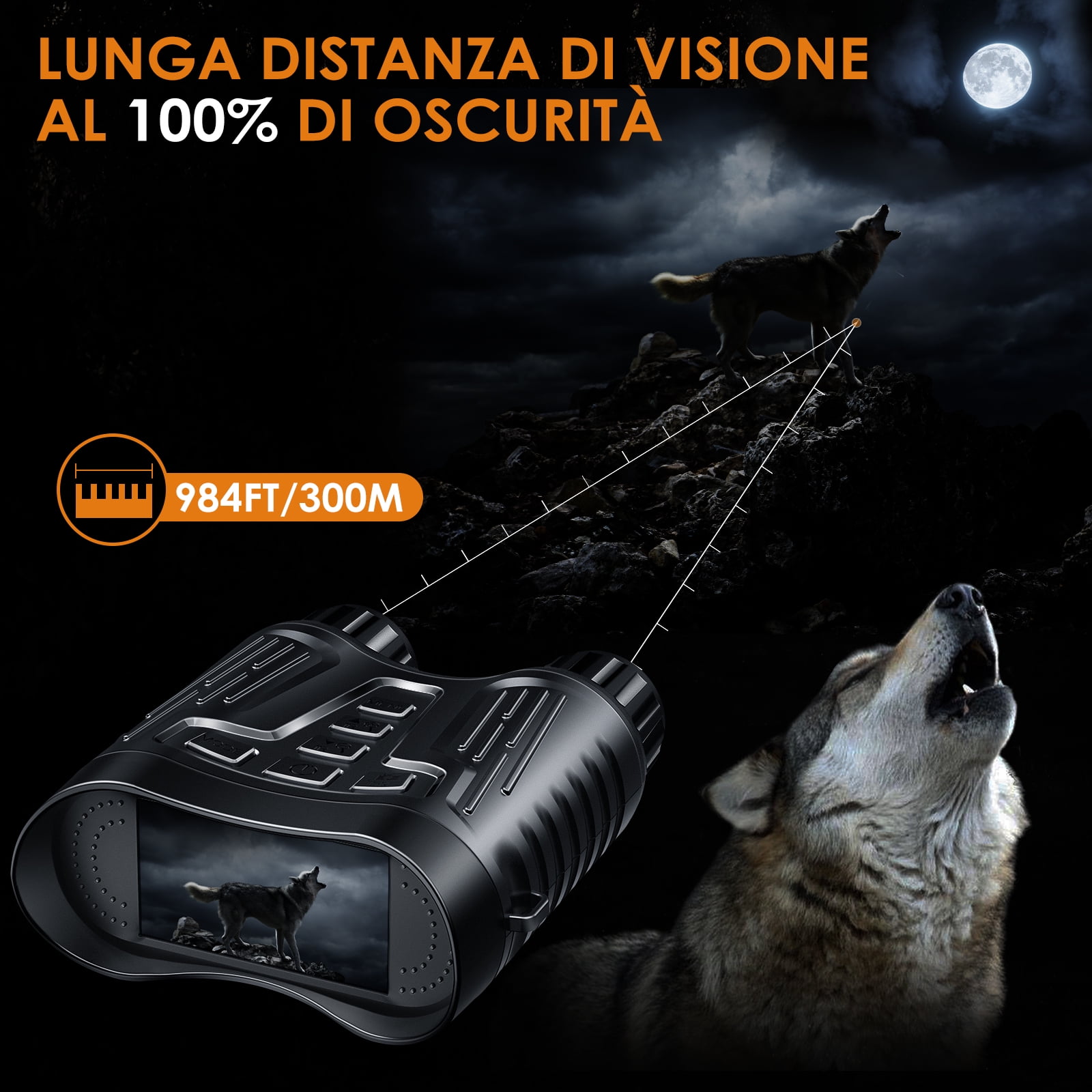 4K Night Vision Binoculars, Ruaiok HD Digital Infrared Night Vision Goggles, 984ft 7-Gea 8X Digital Zoom Night Vision for Complete Darkness - Image 8