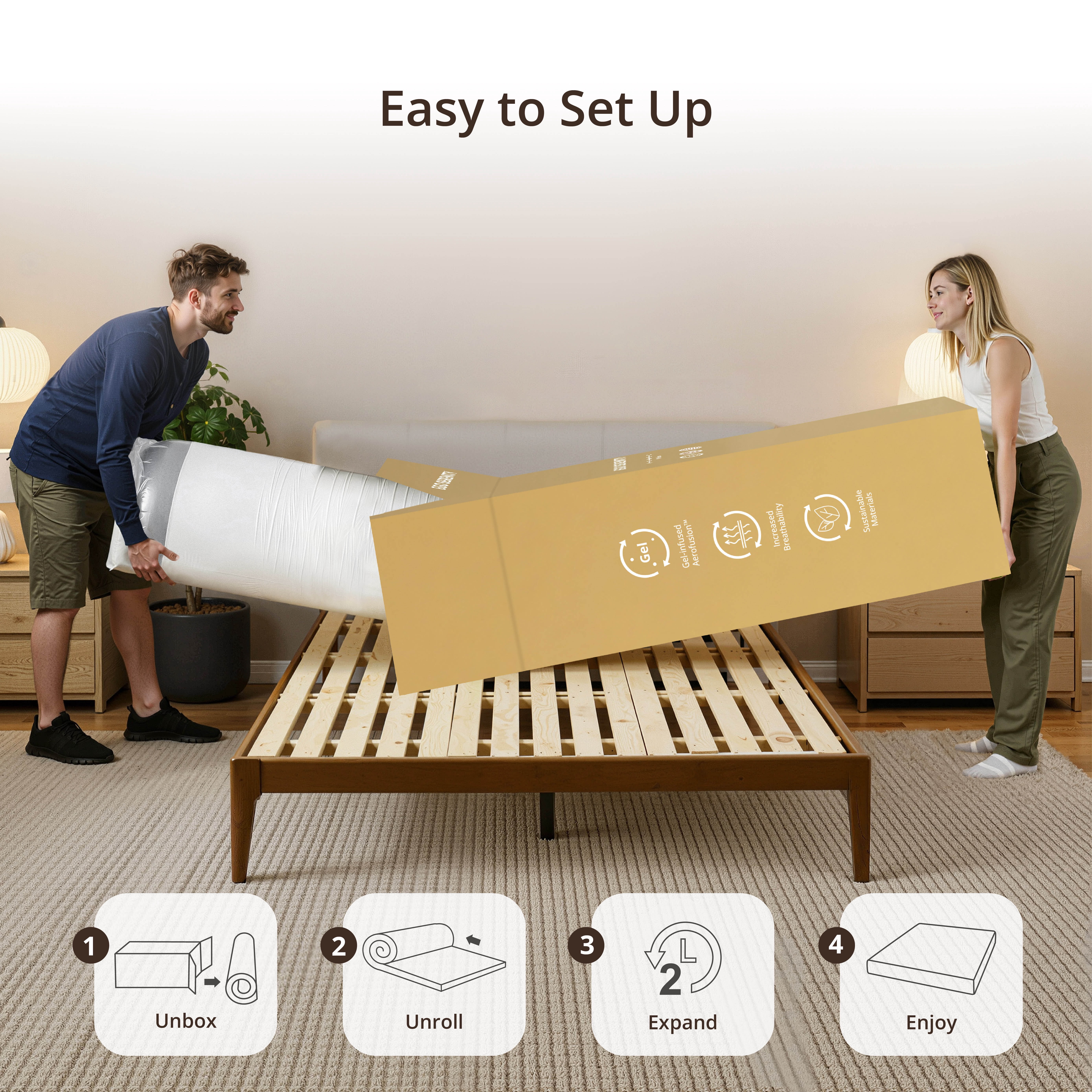 EGOHOME Queen Mattress, Gel Memory Foam 10" Mattress in a Box, Ego Serenity - Image 7