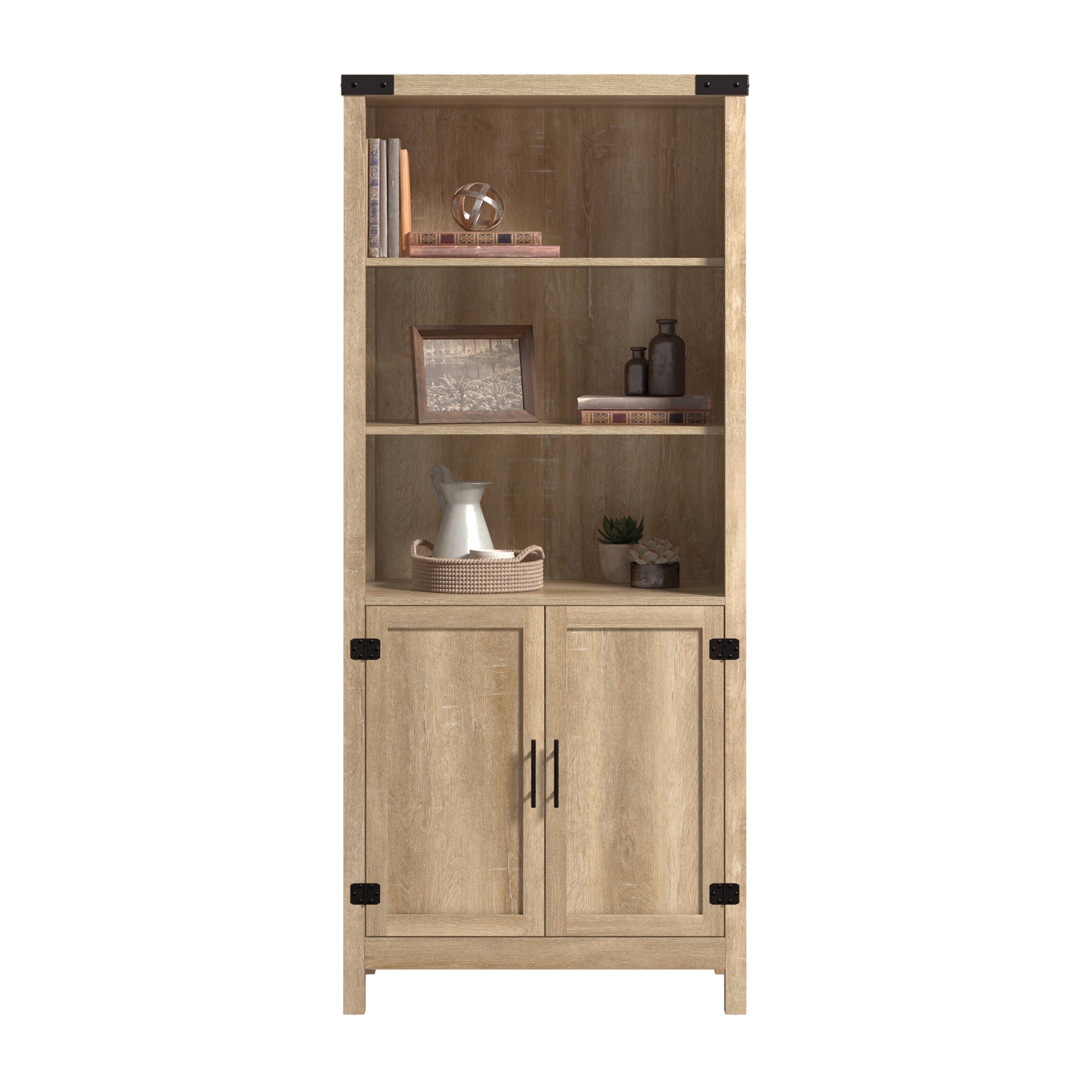 Sauder Saddler Way Library Bookcase, Orchard Oak Finish - Image 2