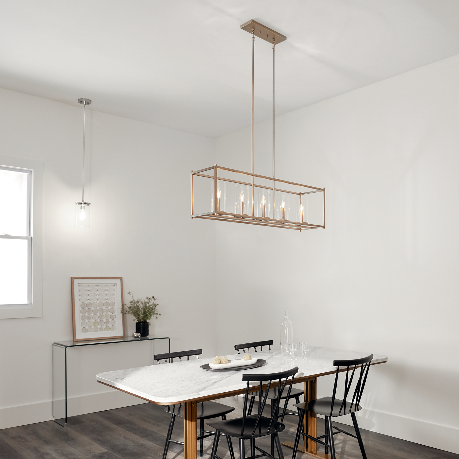 Kichler Crosby Contemporary 1 Light Chrome Mini Pendant Light with Clear Glass - Image 7